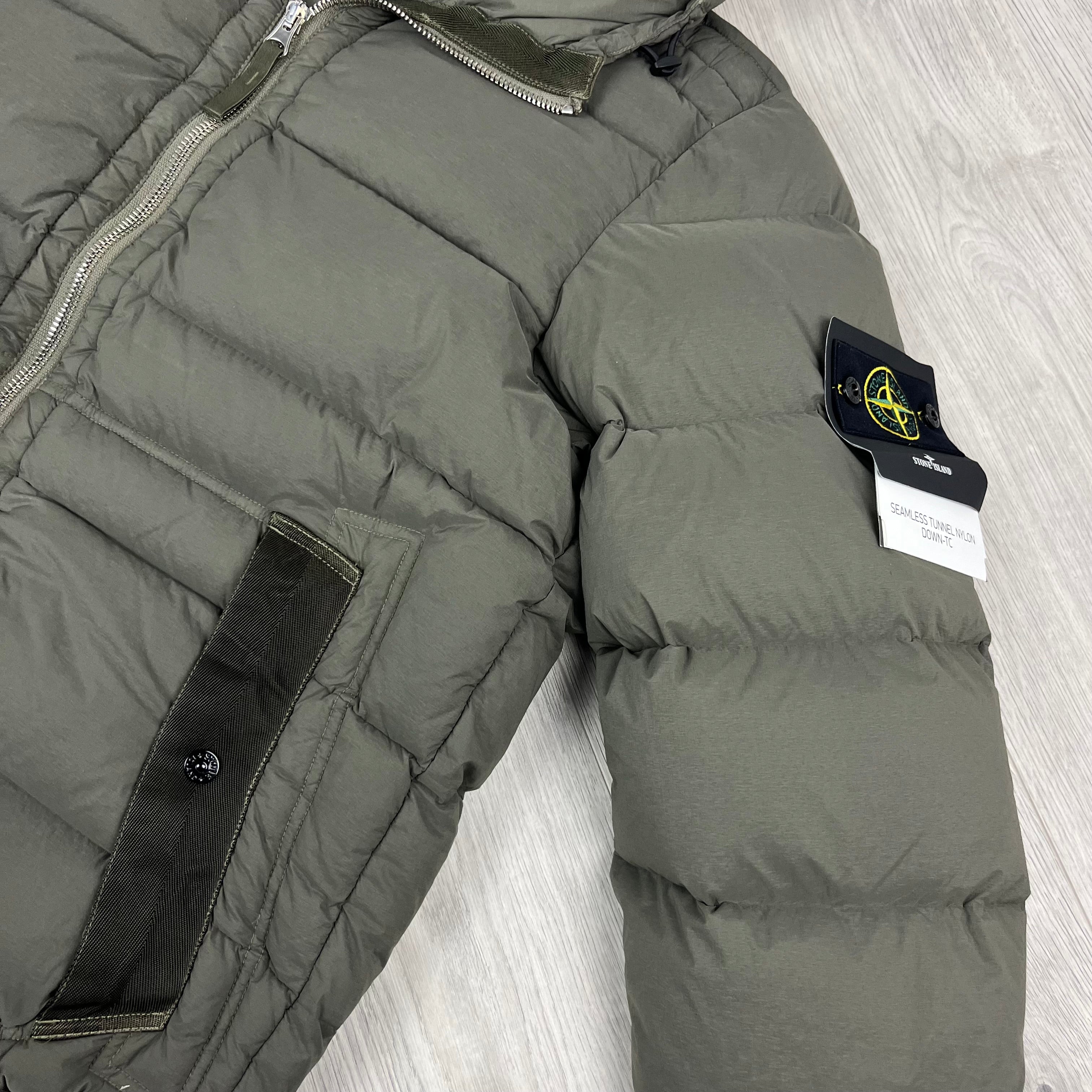 Stone Island Nylon Down Jacket - Military