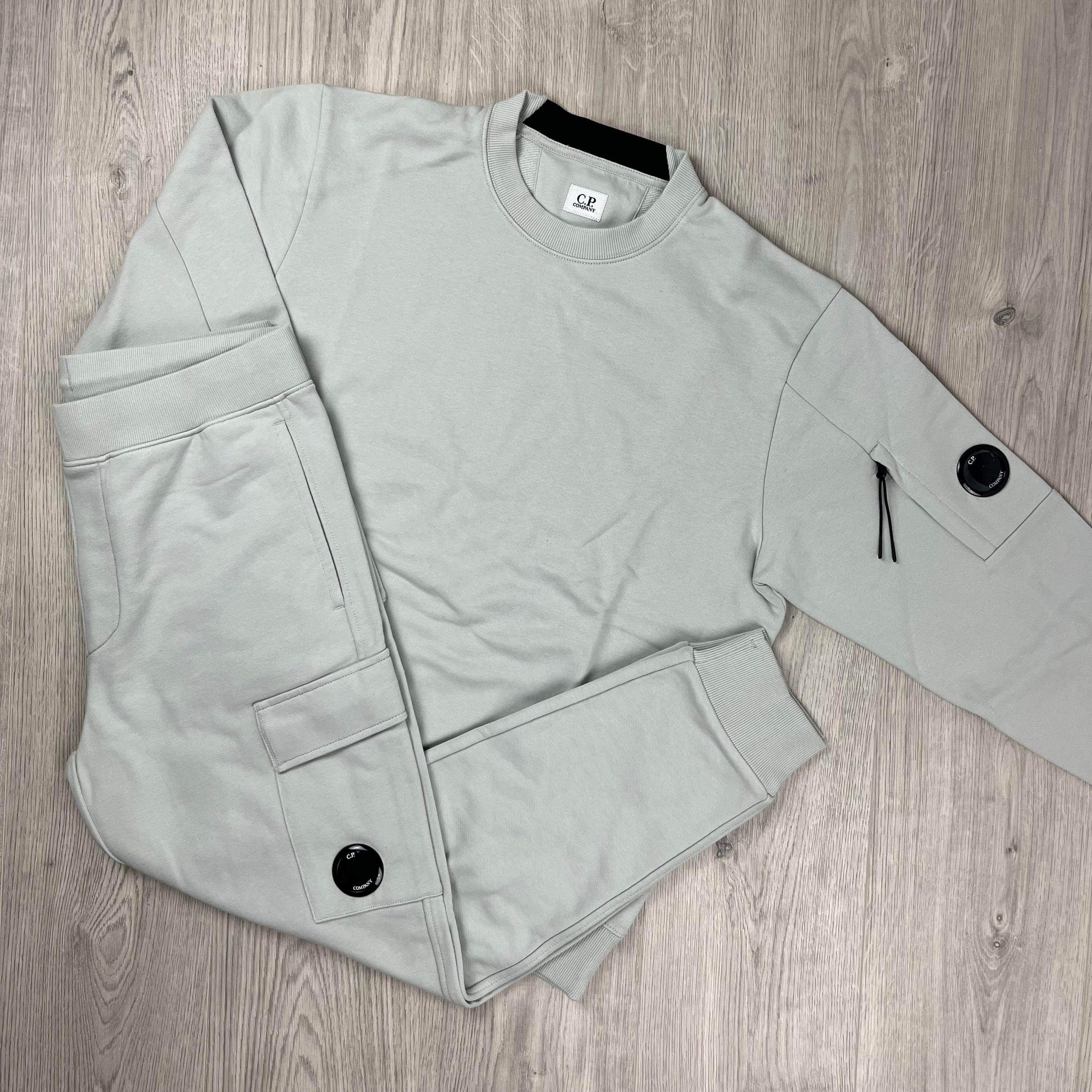 CP Company Raised Fleece Tracksuit - Blue Fox