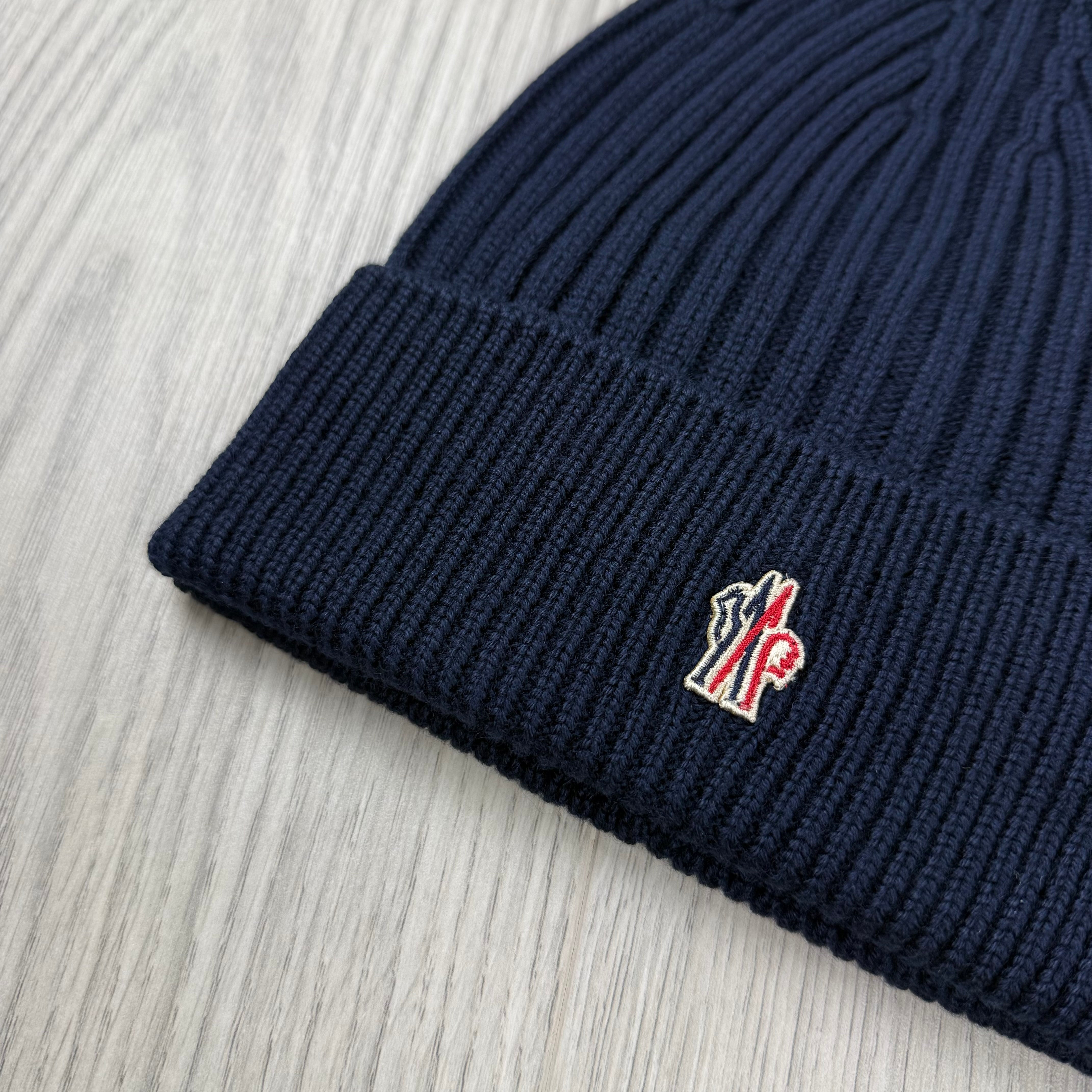 Moncler Grenoble Wool Beanie - Navy