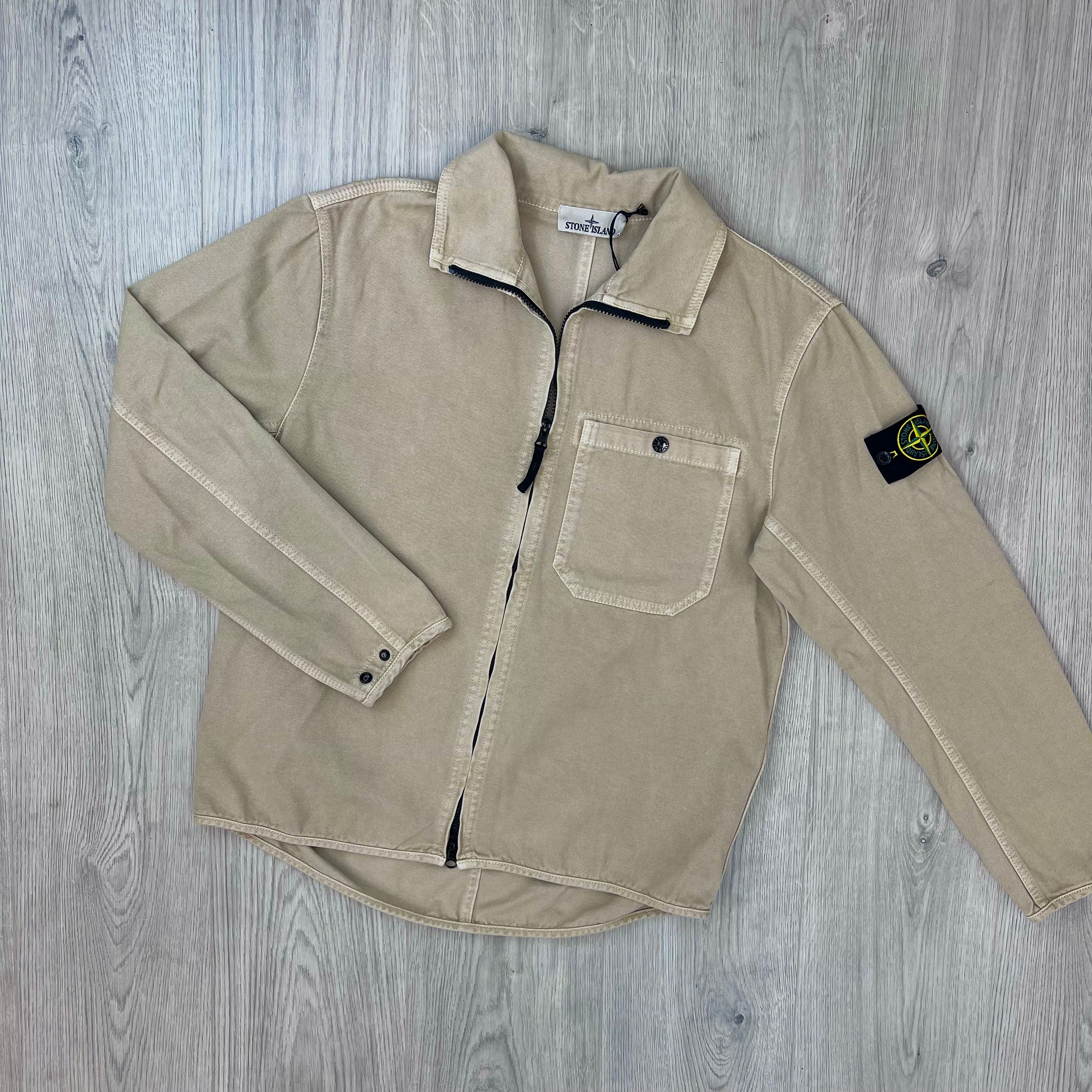 Stone Island Zip Overshirt - Desert