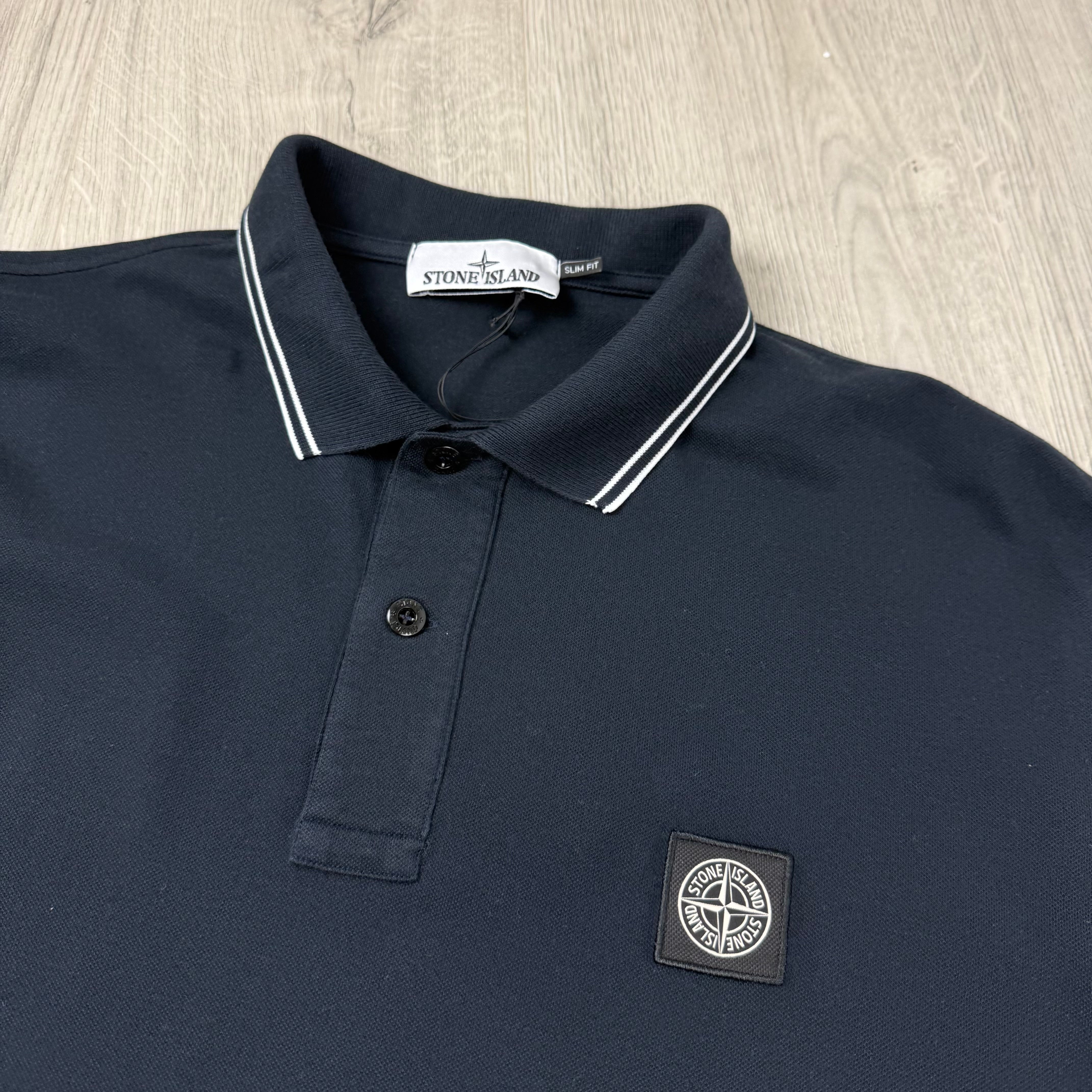 Stone Island Patch Polo Shirt - Navy