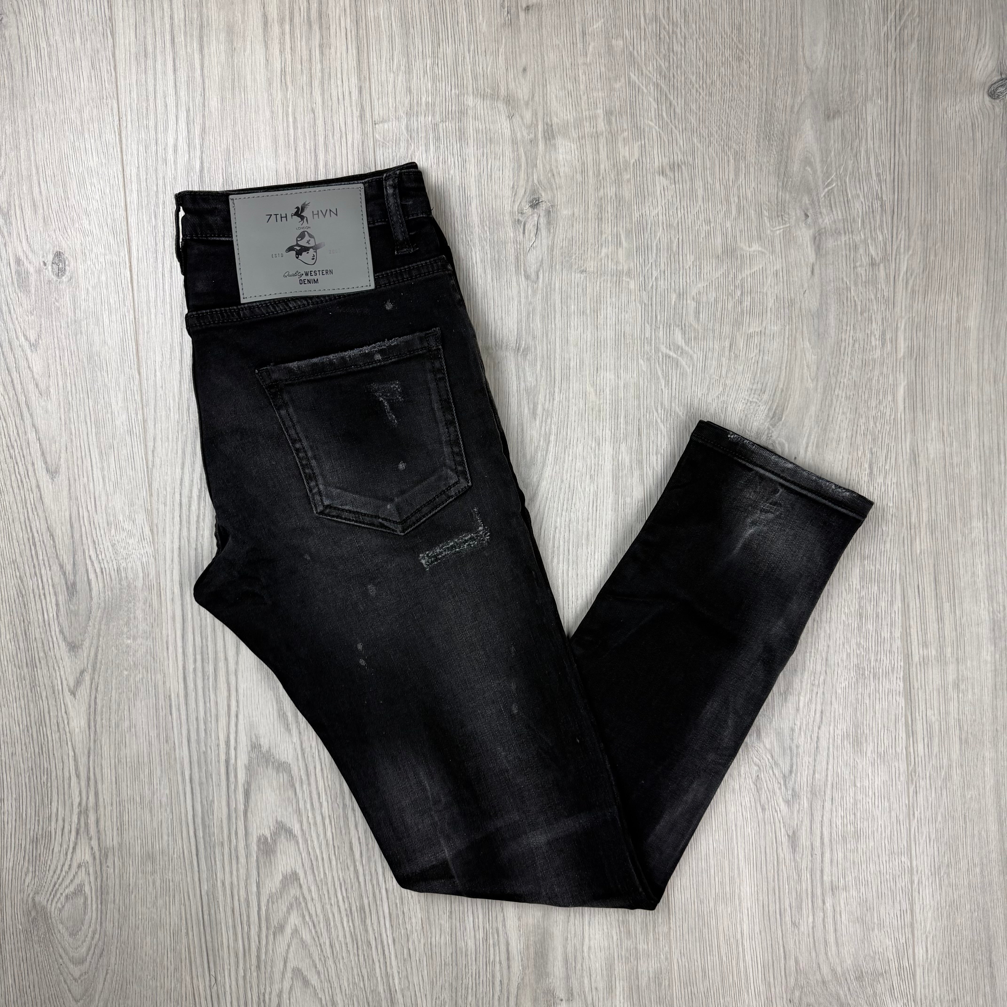 7TH HVN Slim Jeans - Black