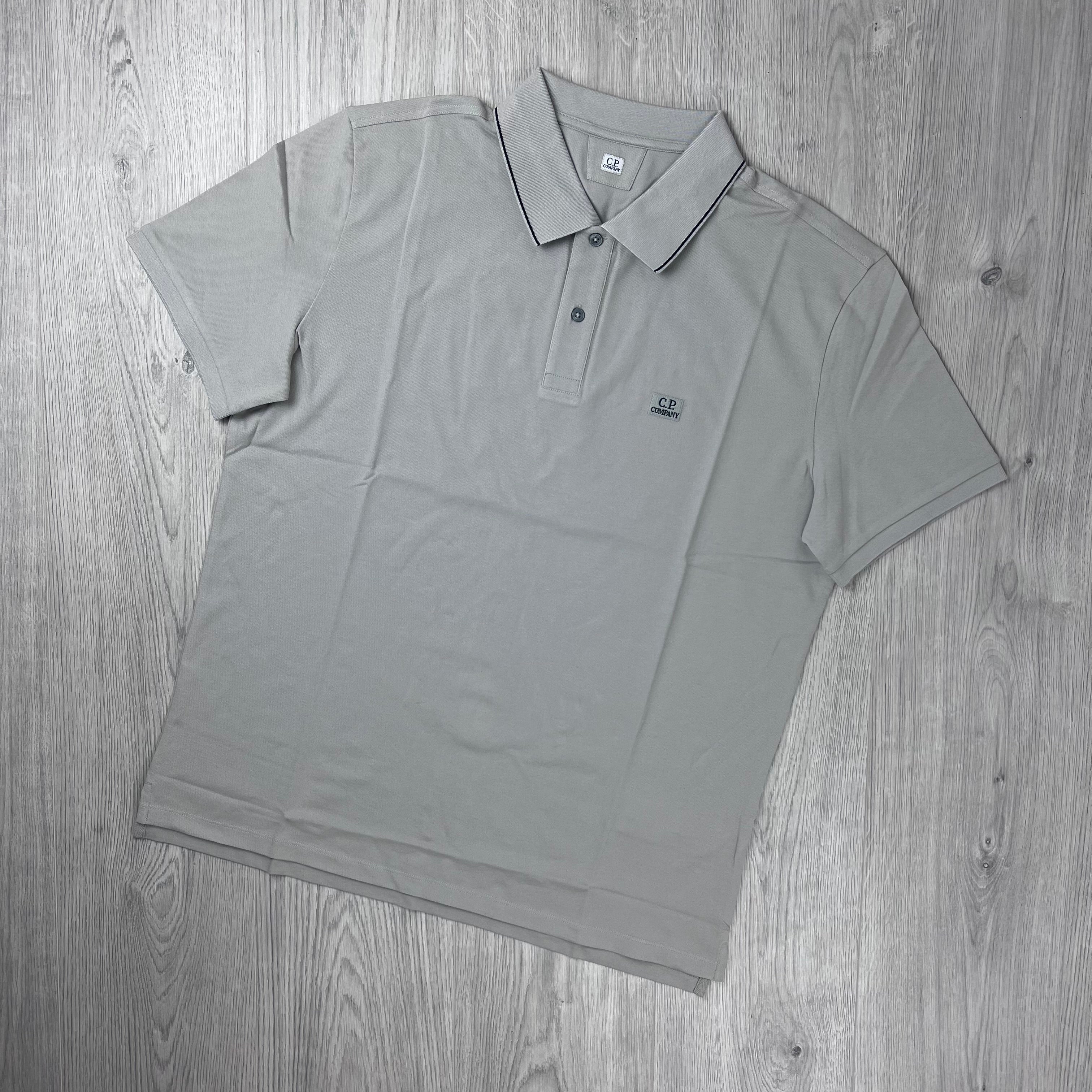 CP Company Piquet Polo Shirt - Dove