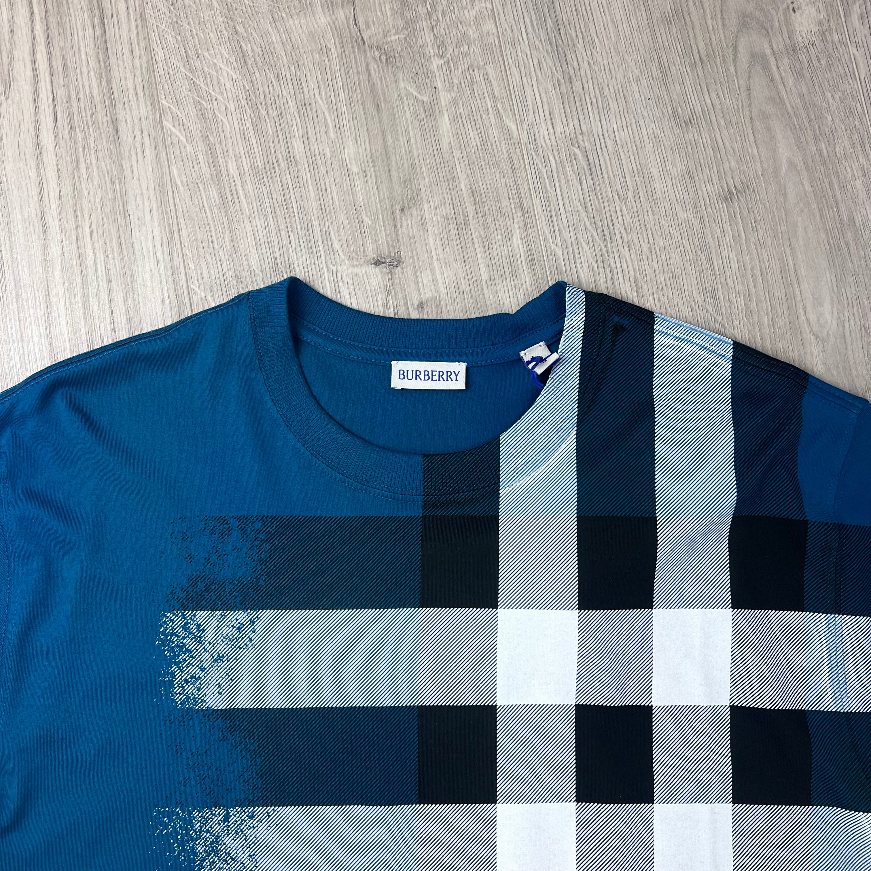 Burberry 'Ellison' Check T-Shirt - Pacific Blue