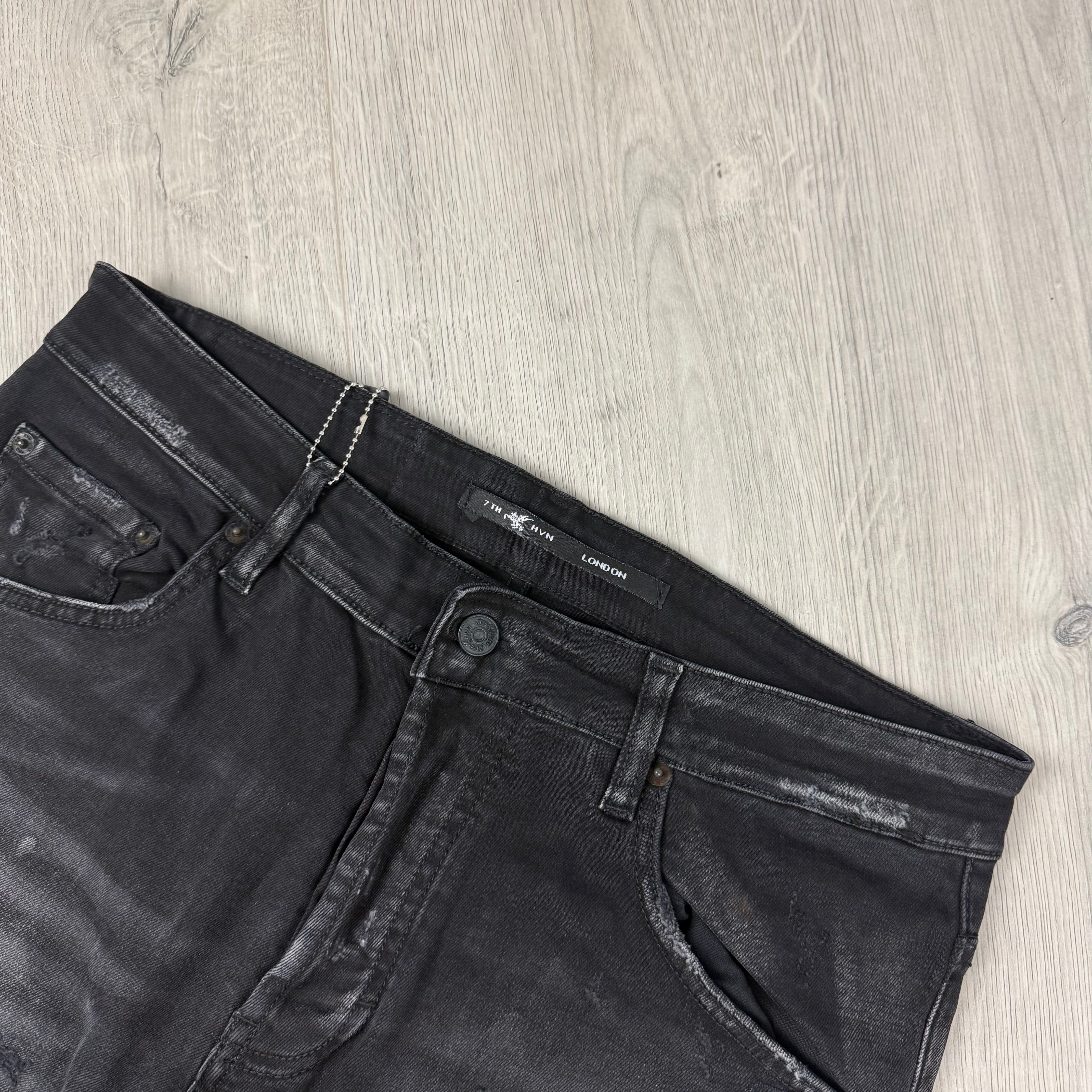 7TH HVN Slim Jeans - Black