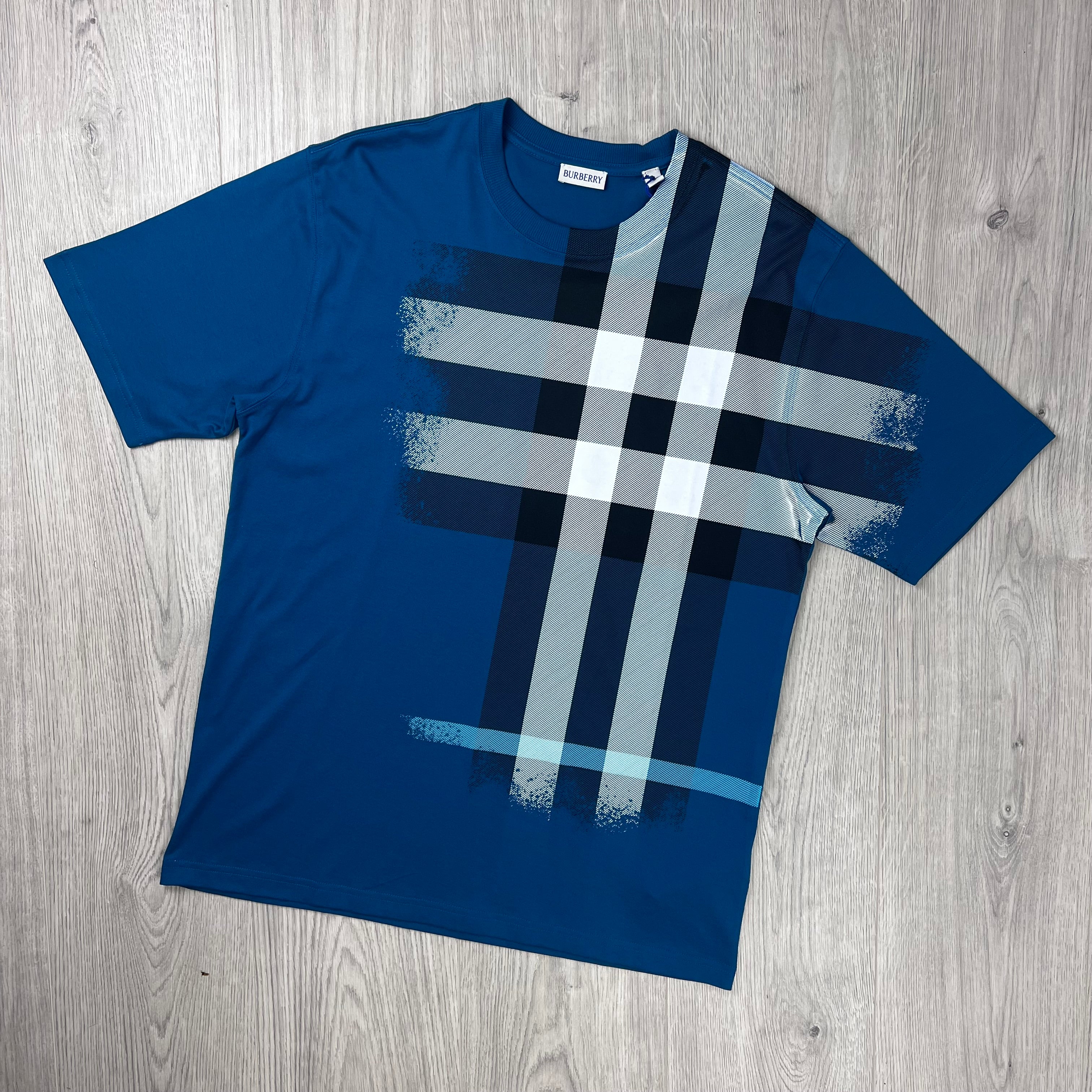 Burberry 'Ellison' Check T-Shirt - Pacific Blue