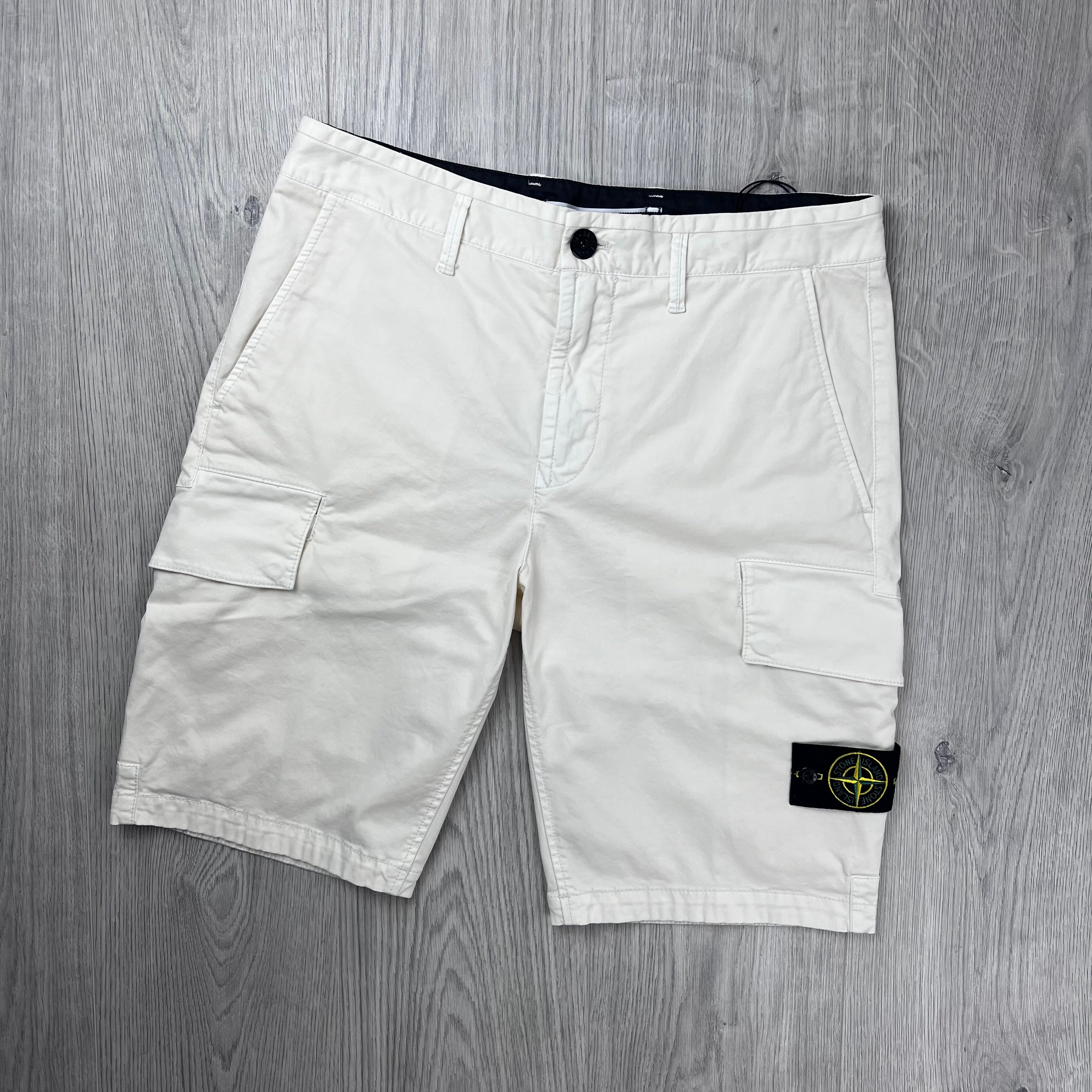 Stone Island Cargo Shorts - Ivory