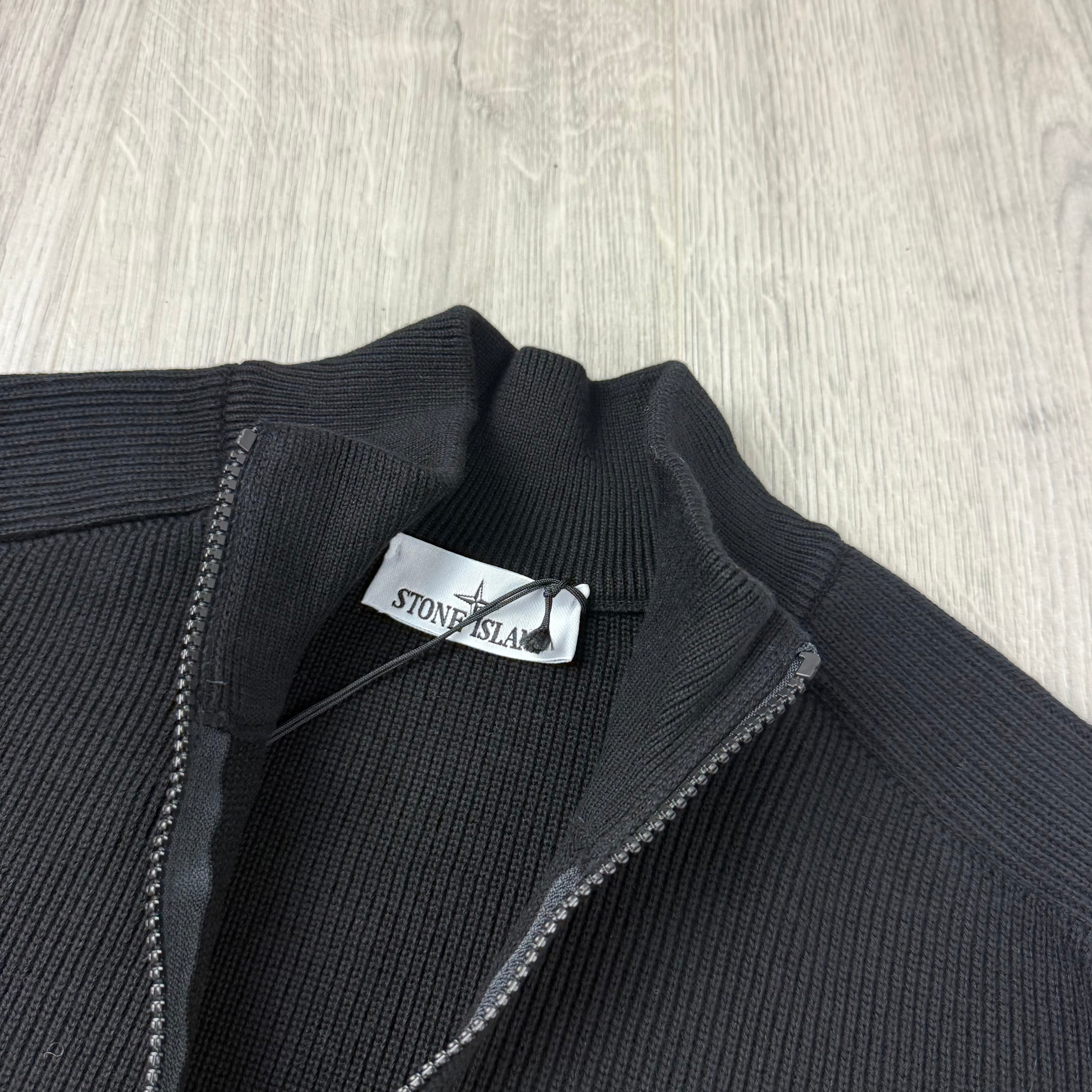 Stone Island Knit Half Zip Fleece - Black
