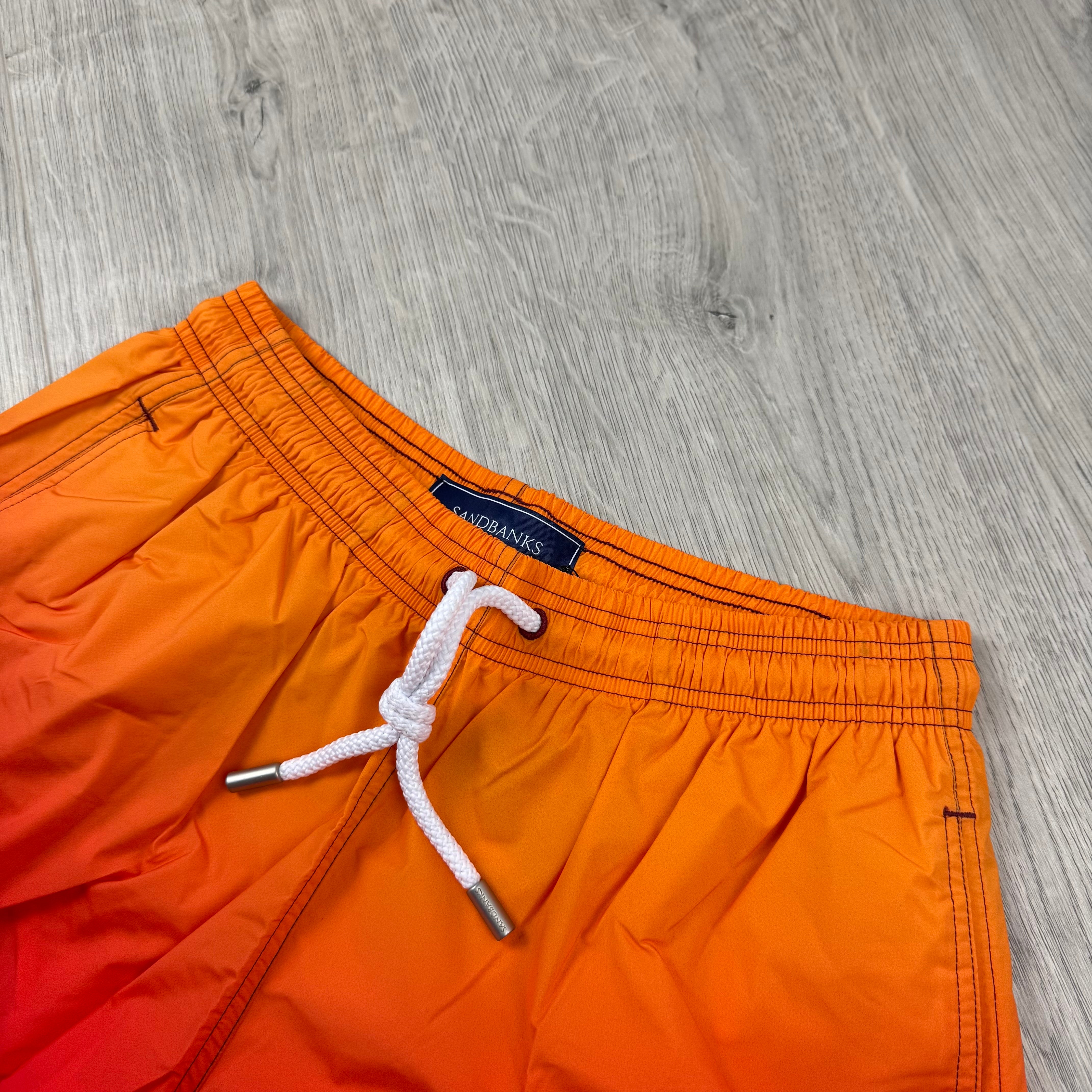 Sandbanks 'Sunset Gradient' Swim Shorts - Red/Orange