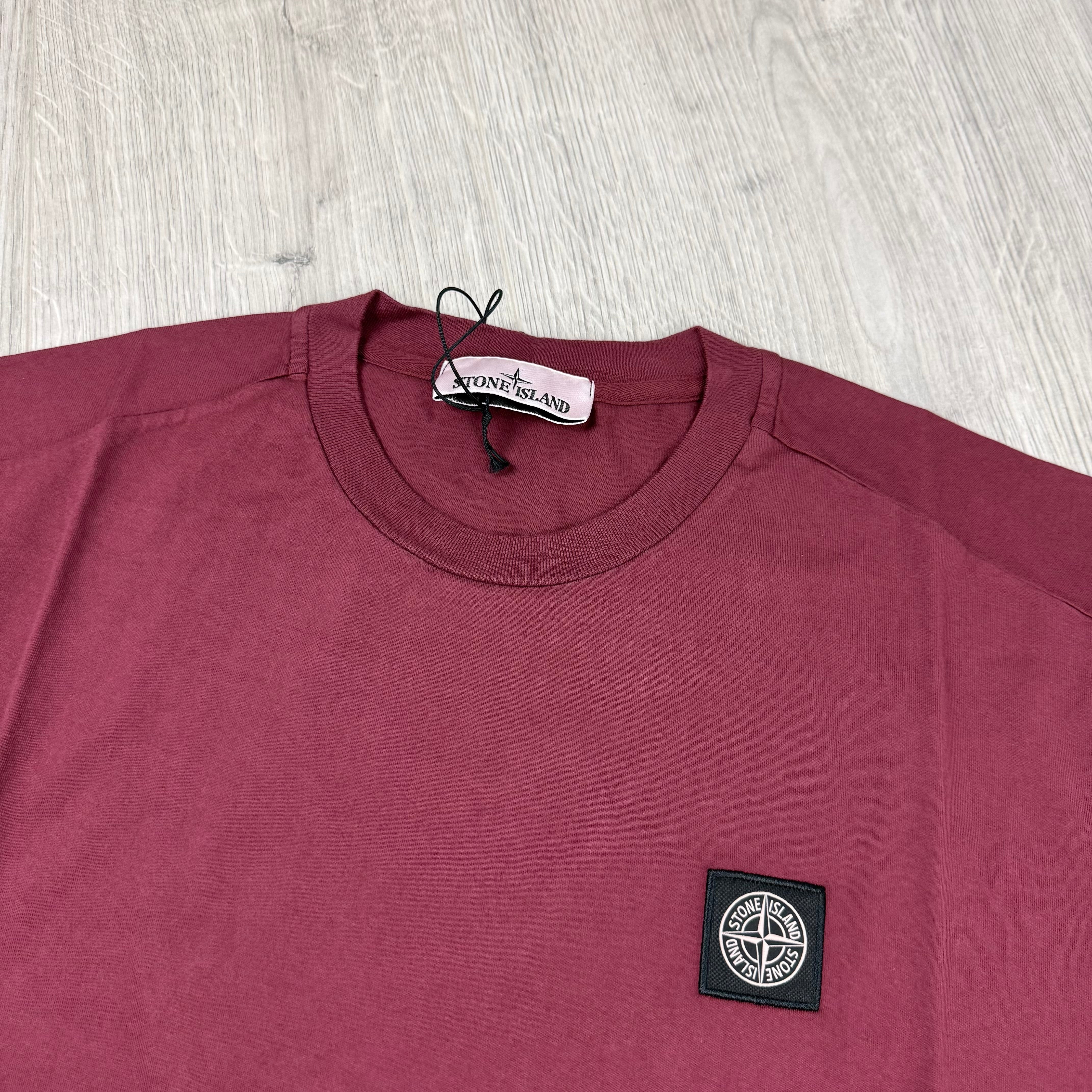 Stone Island Patch T-Shirt - Burgundy