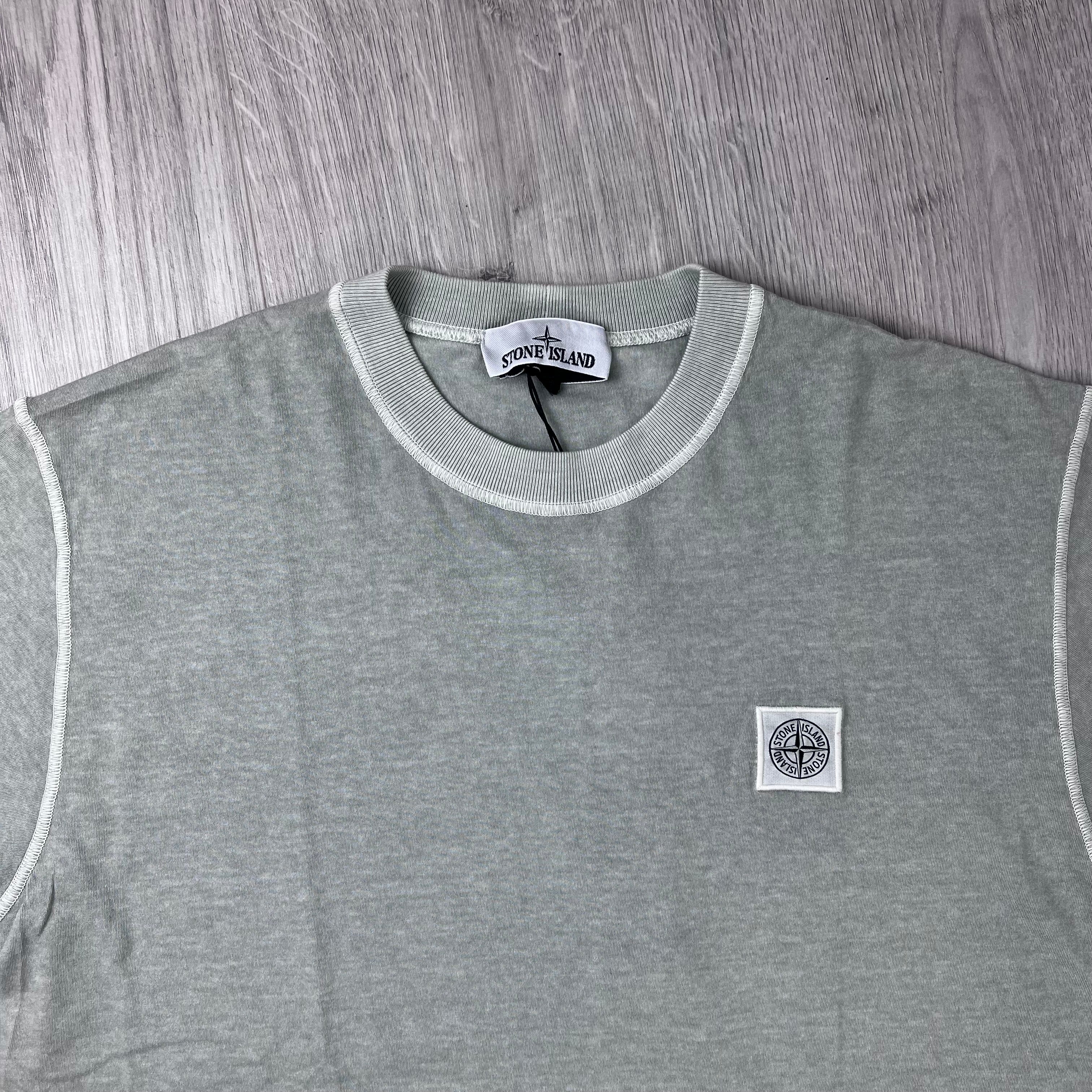 Stone Island 'Fissato' Patch T-Shirt - Sage