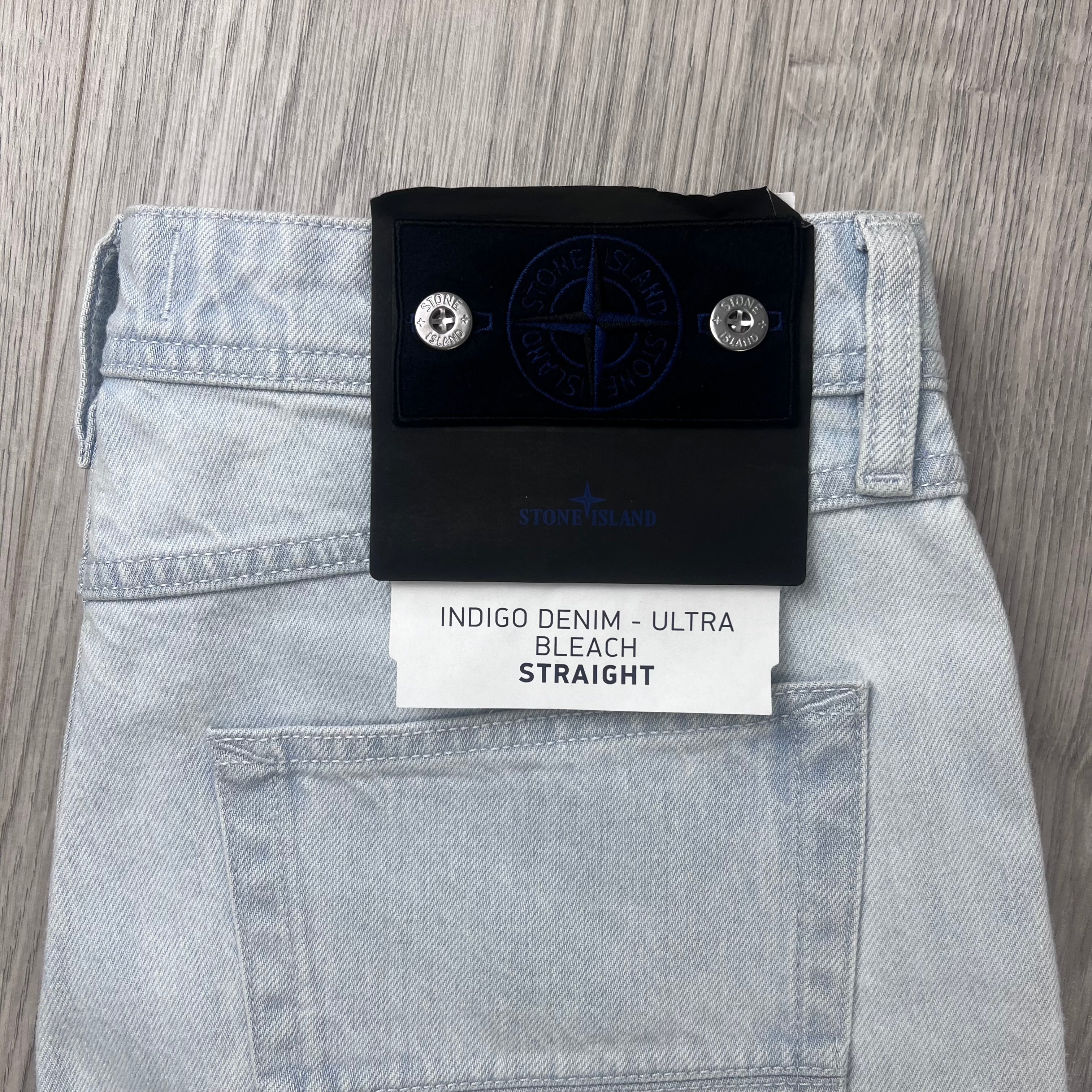 Stone Island Straight Denim Jeans - Bleached Blue