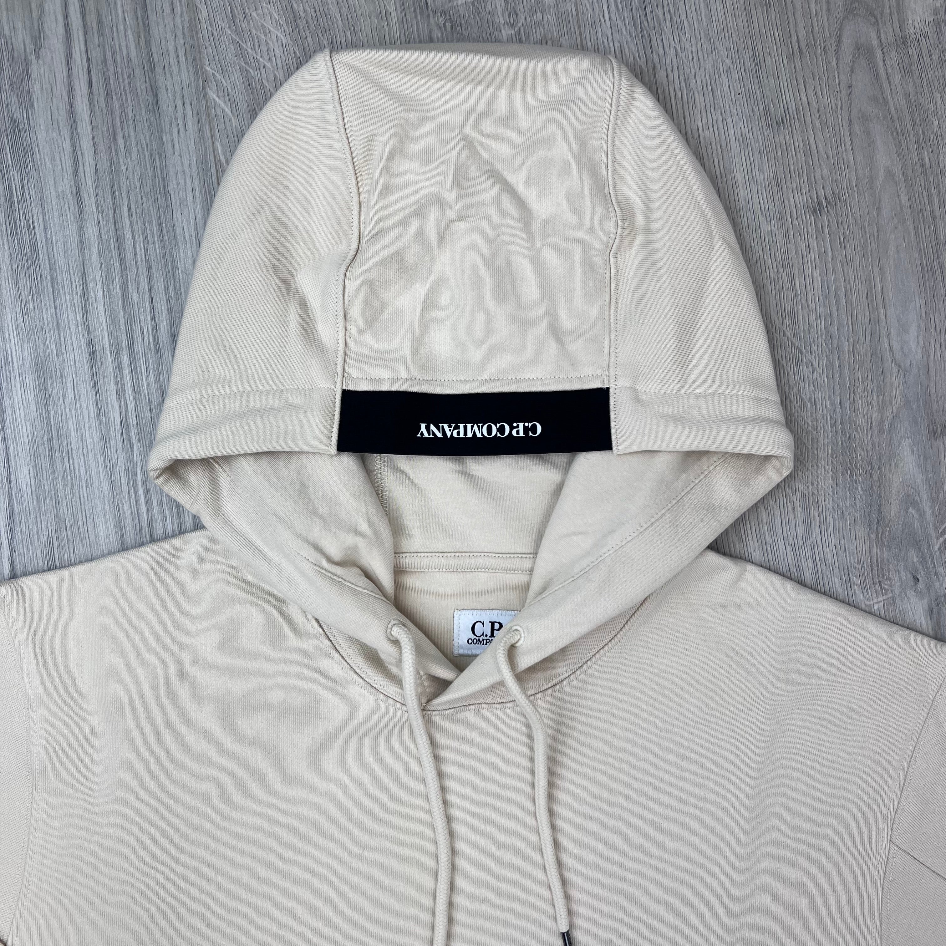 CP Company Raised Fleece Hoodie - Frozen Dew