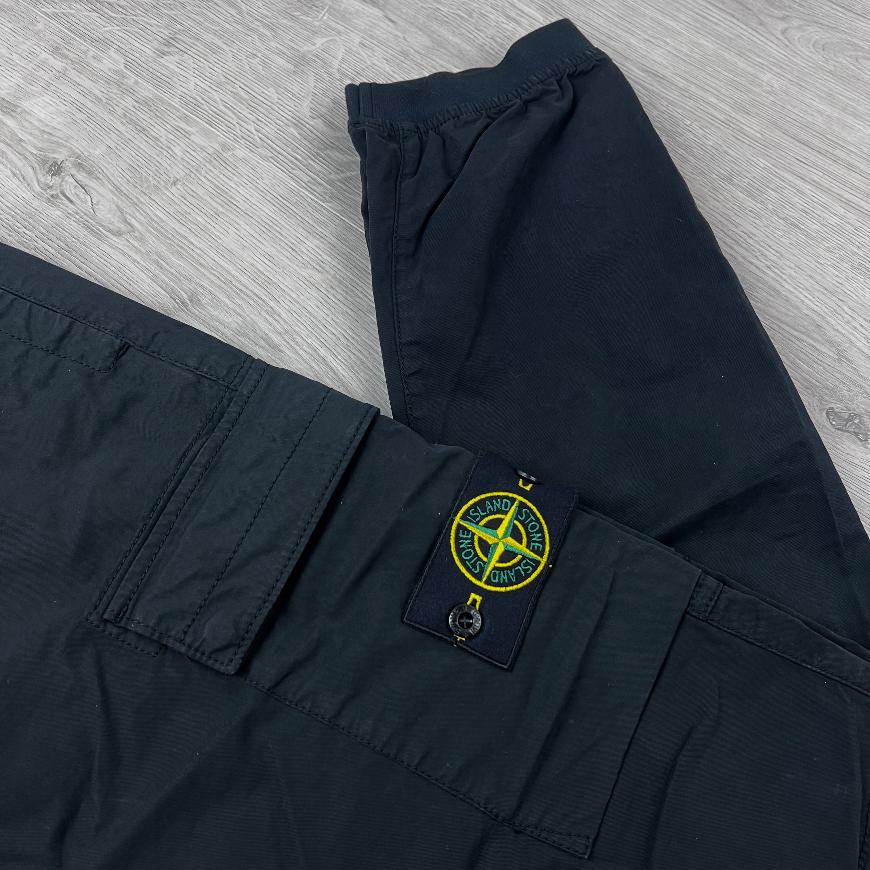 Stone Island Cargo Trousers - Black