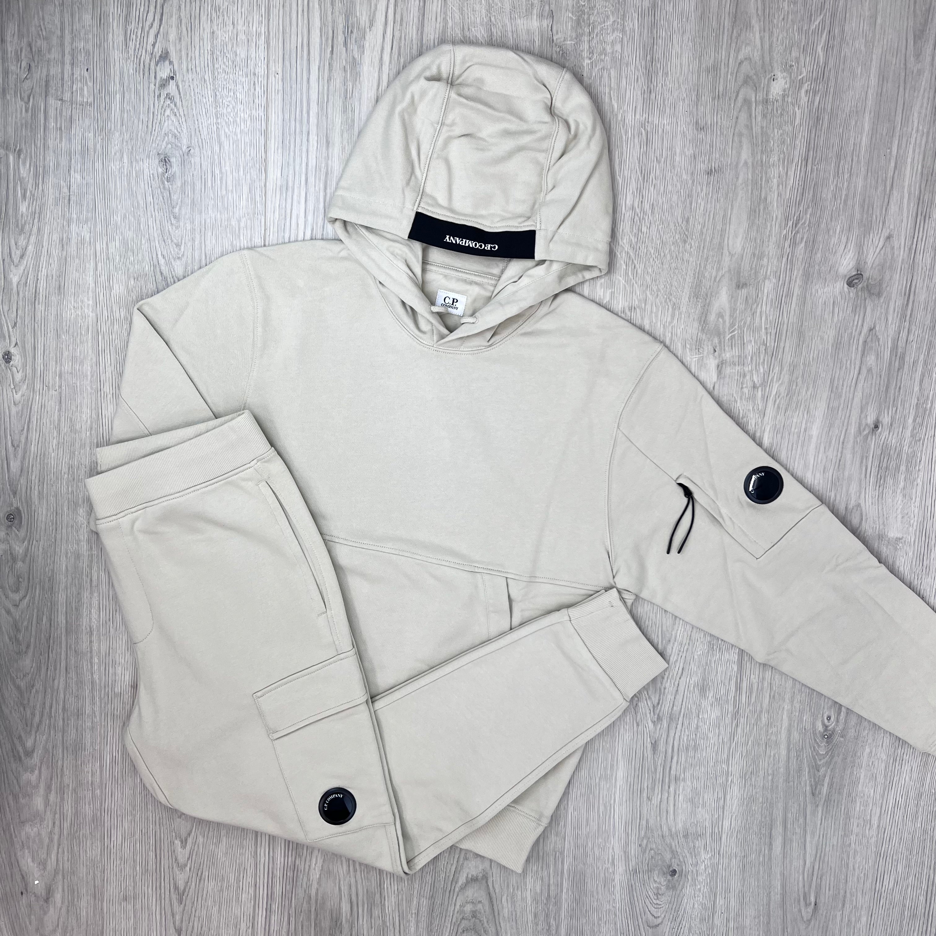 CP Company Raised Fleece Tracksuit - Silver Birch