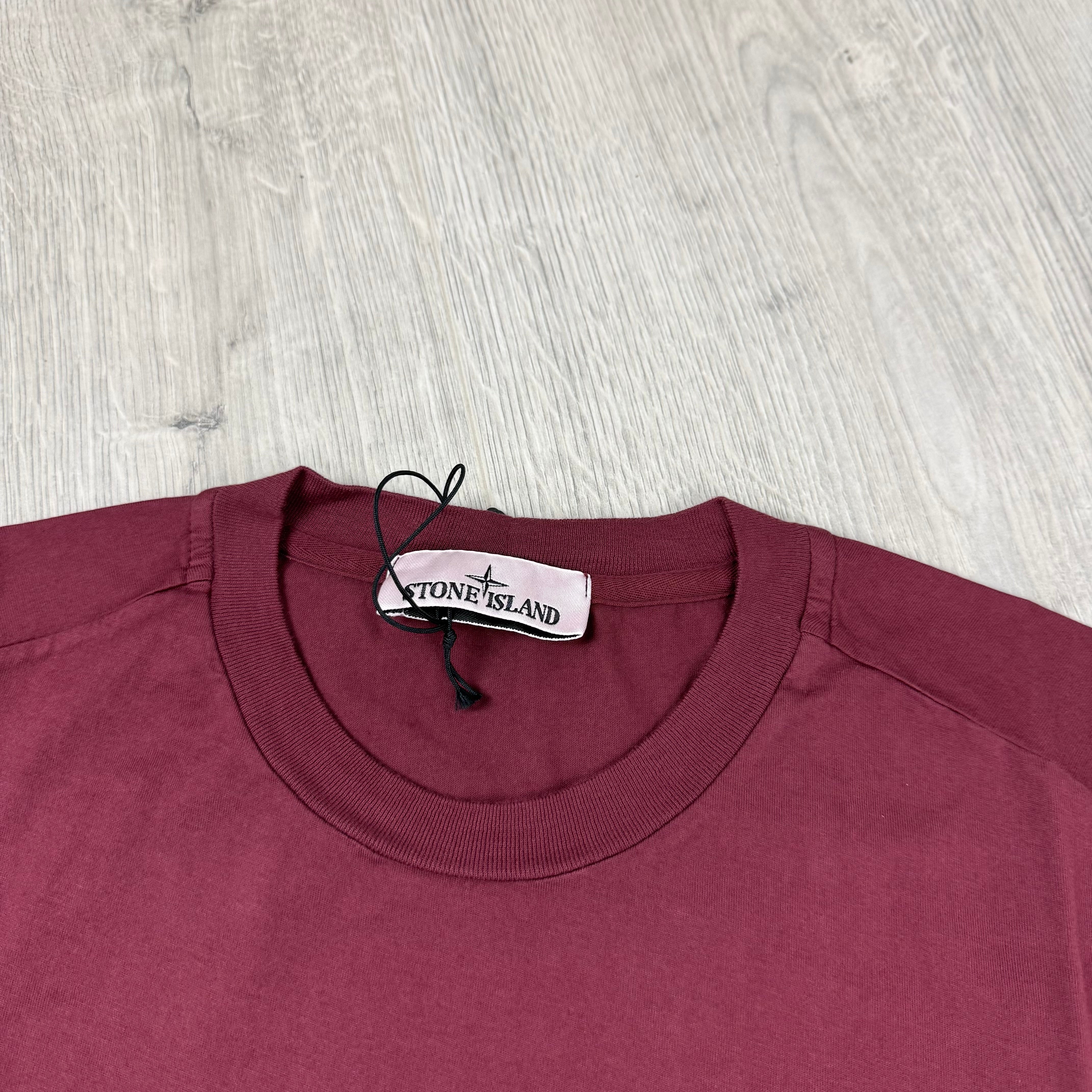 Stone Island Patch T-Shirt - Burgundy