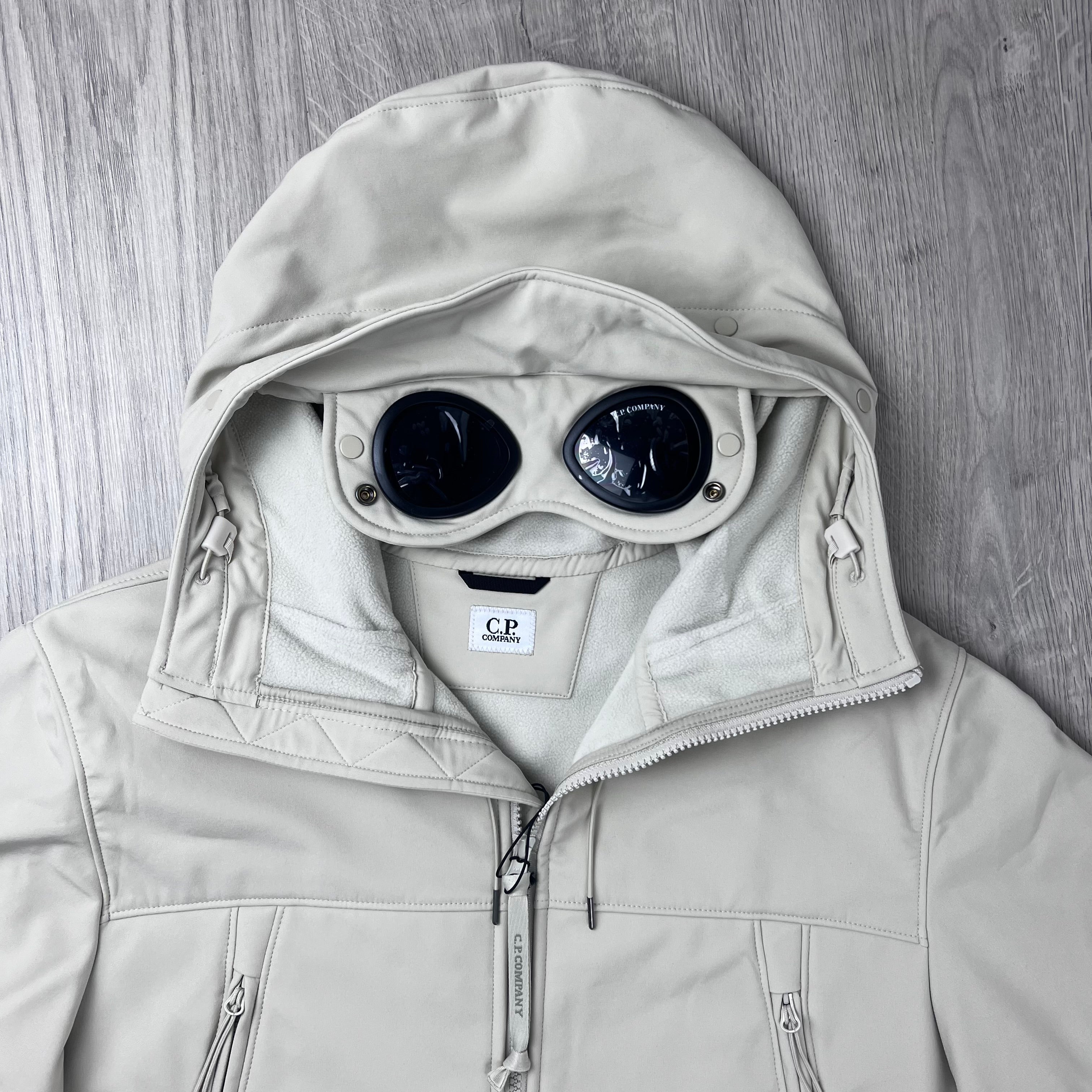 CP Company Shell Goggle Jacket - Silver Birch