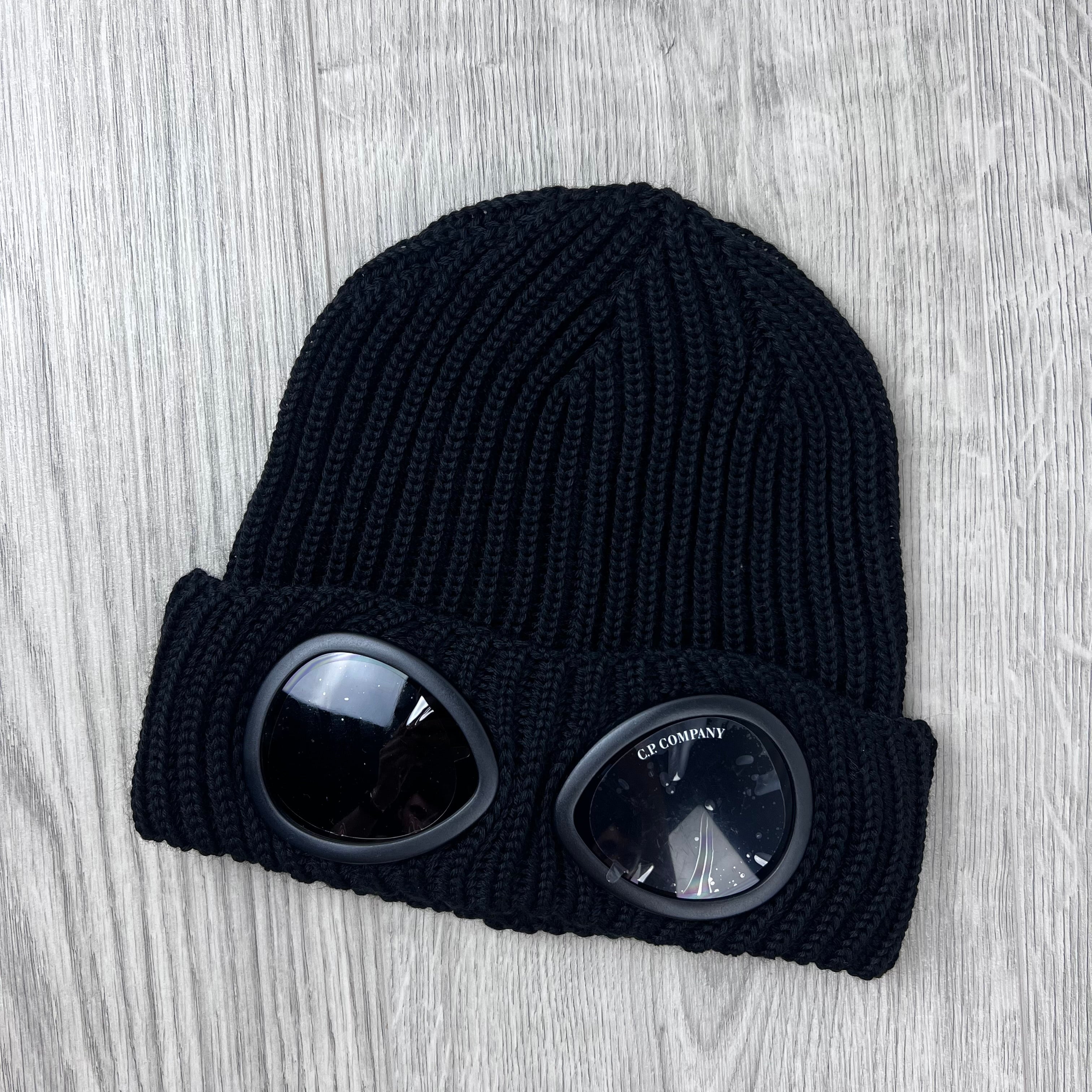 CP Company Goggle Beanie - Black