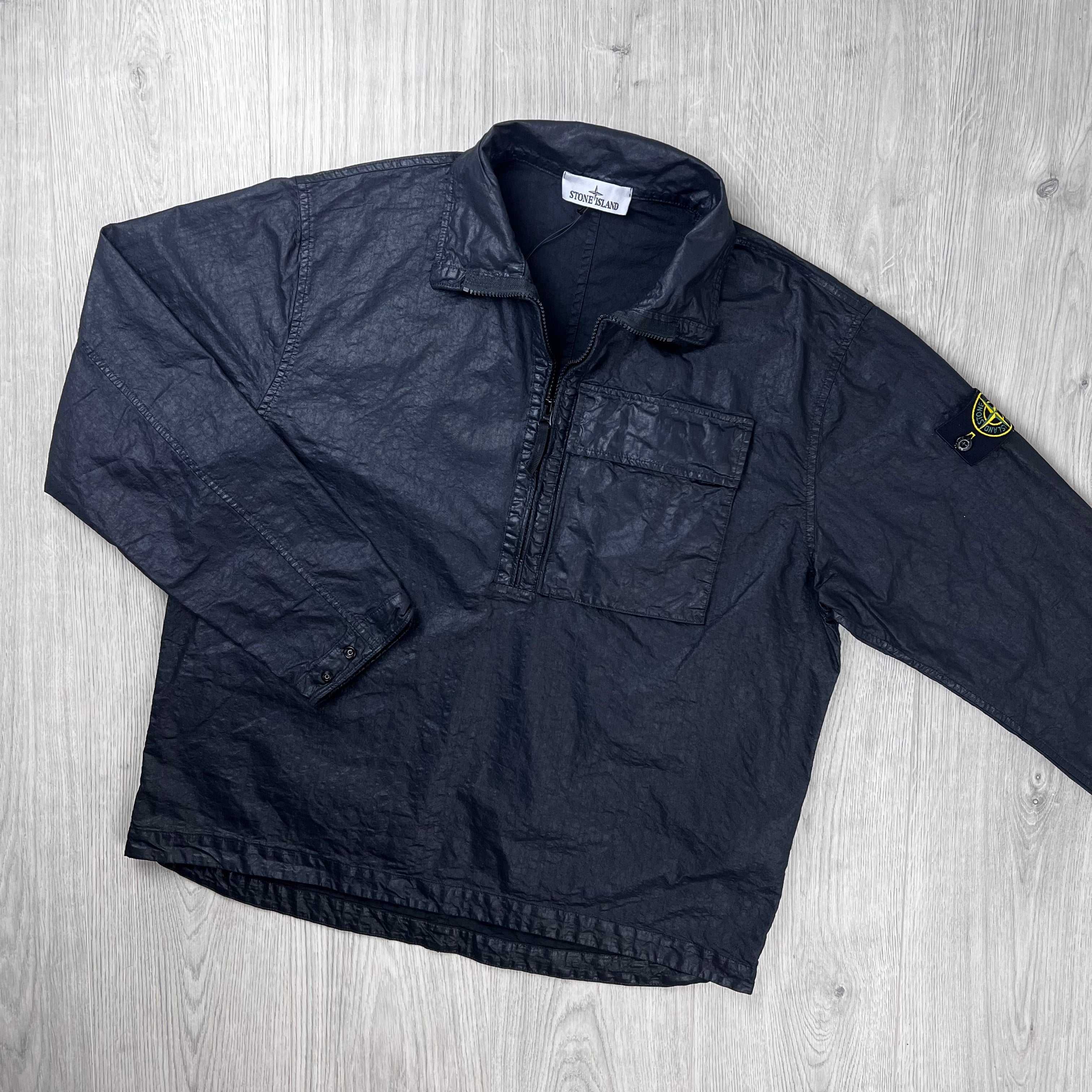 Stone Island Zip Smock - Black