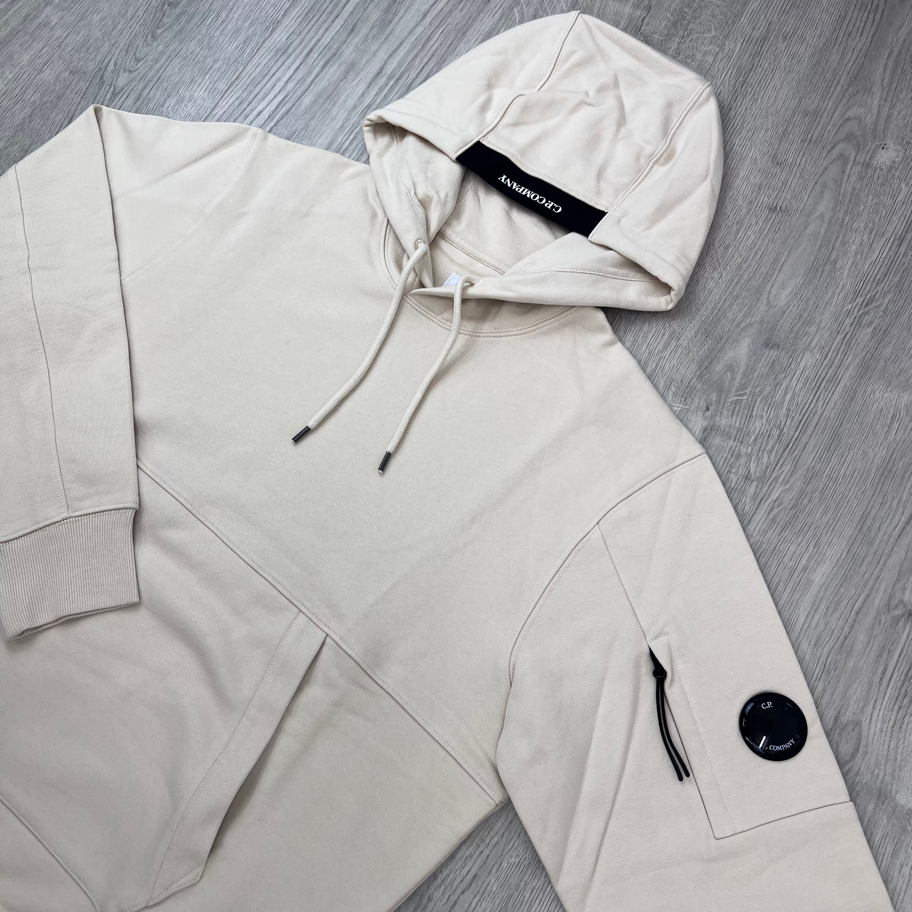 CP Company Raised Fleece Hoodie - Frozen Dew