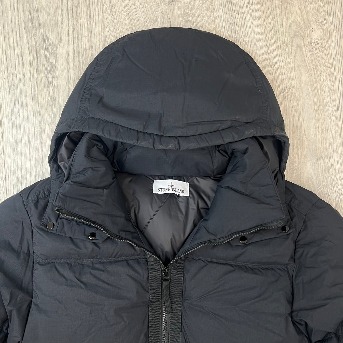 Stone Island Ripstop Down Jacket - Black