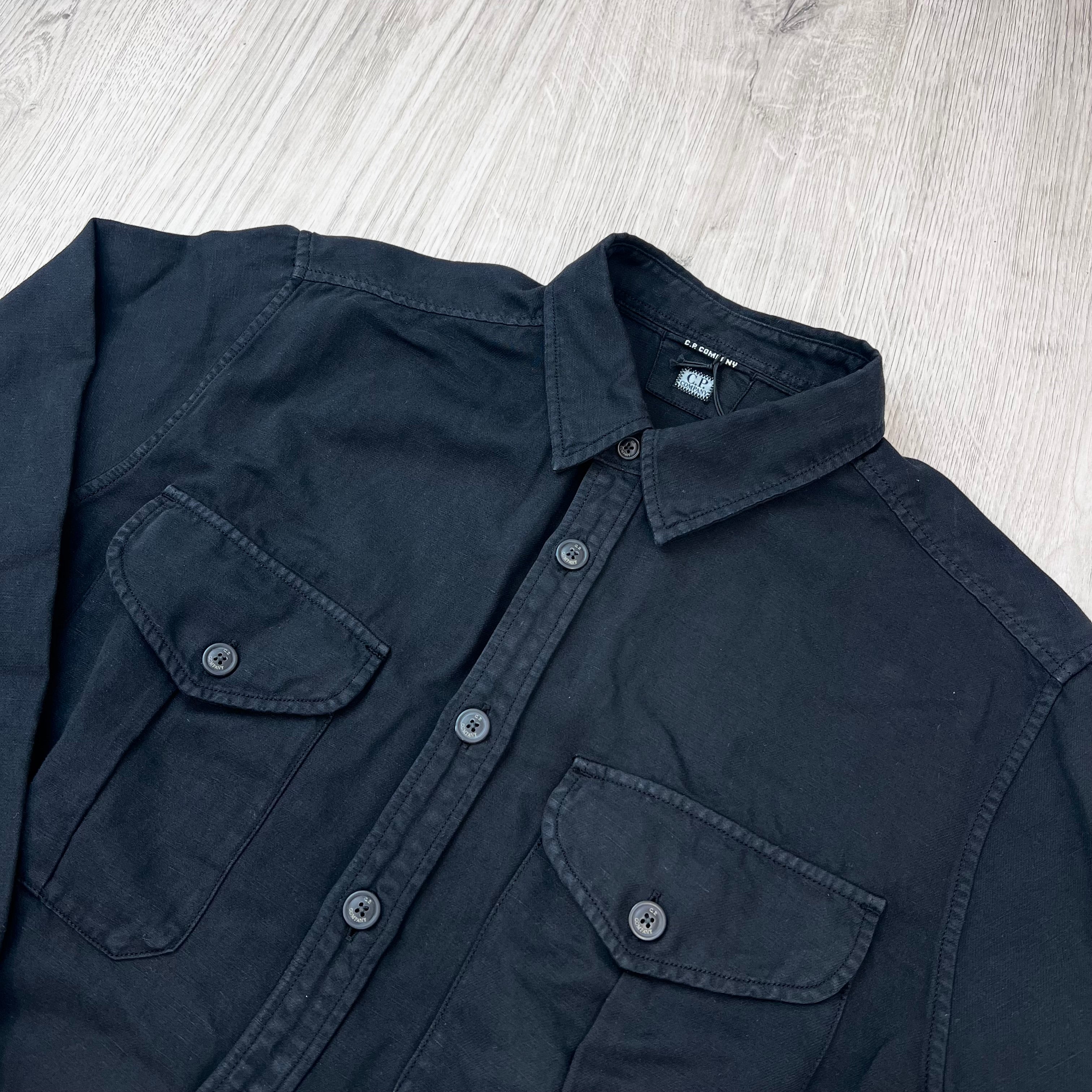 CP Company Button Overshirt - Black
