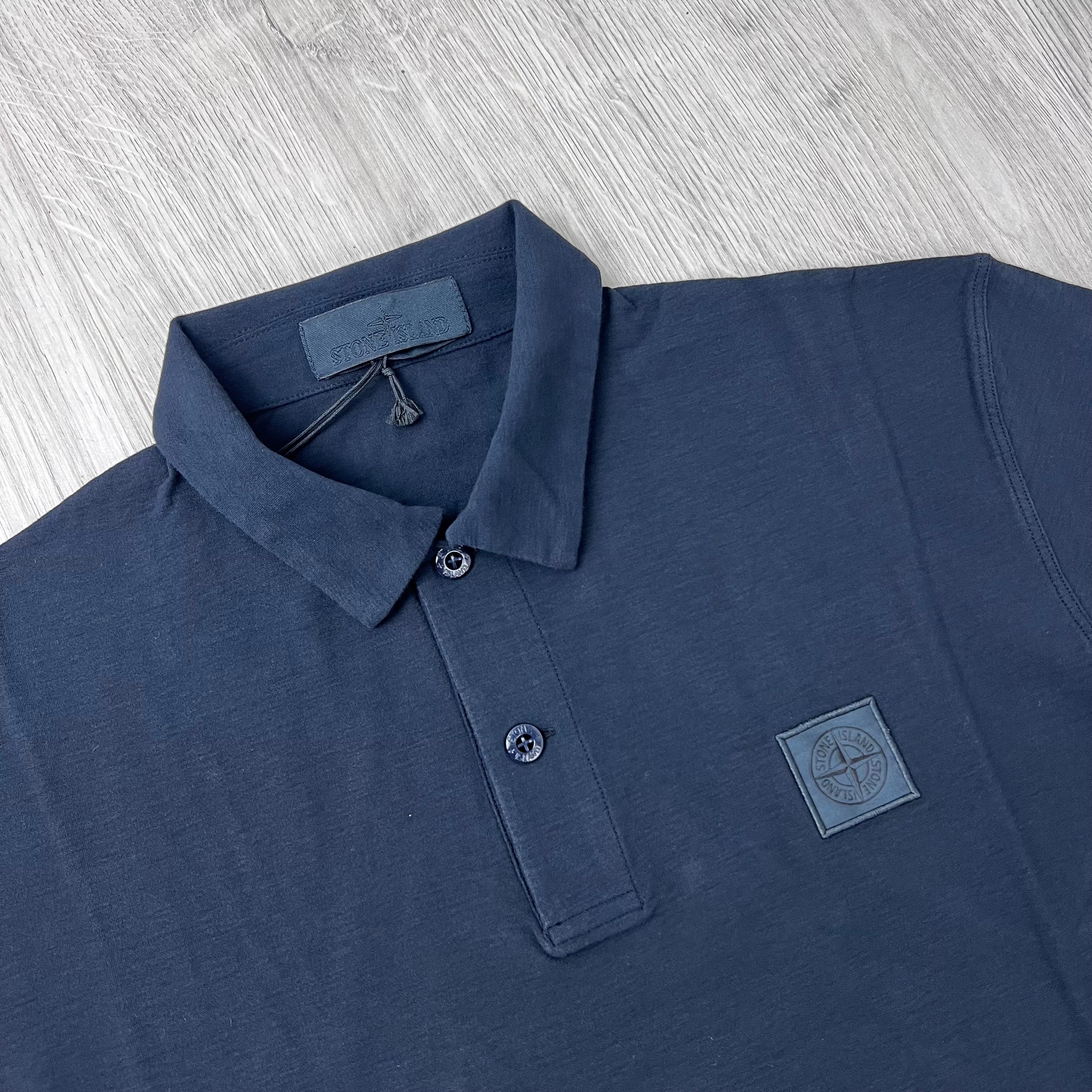 Stone Island Ghost Patch Polo Shirt - Navy