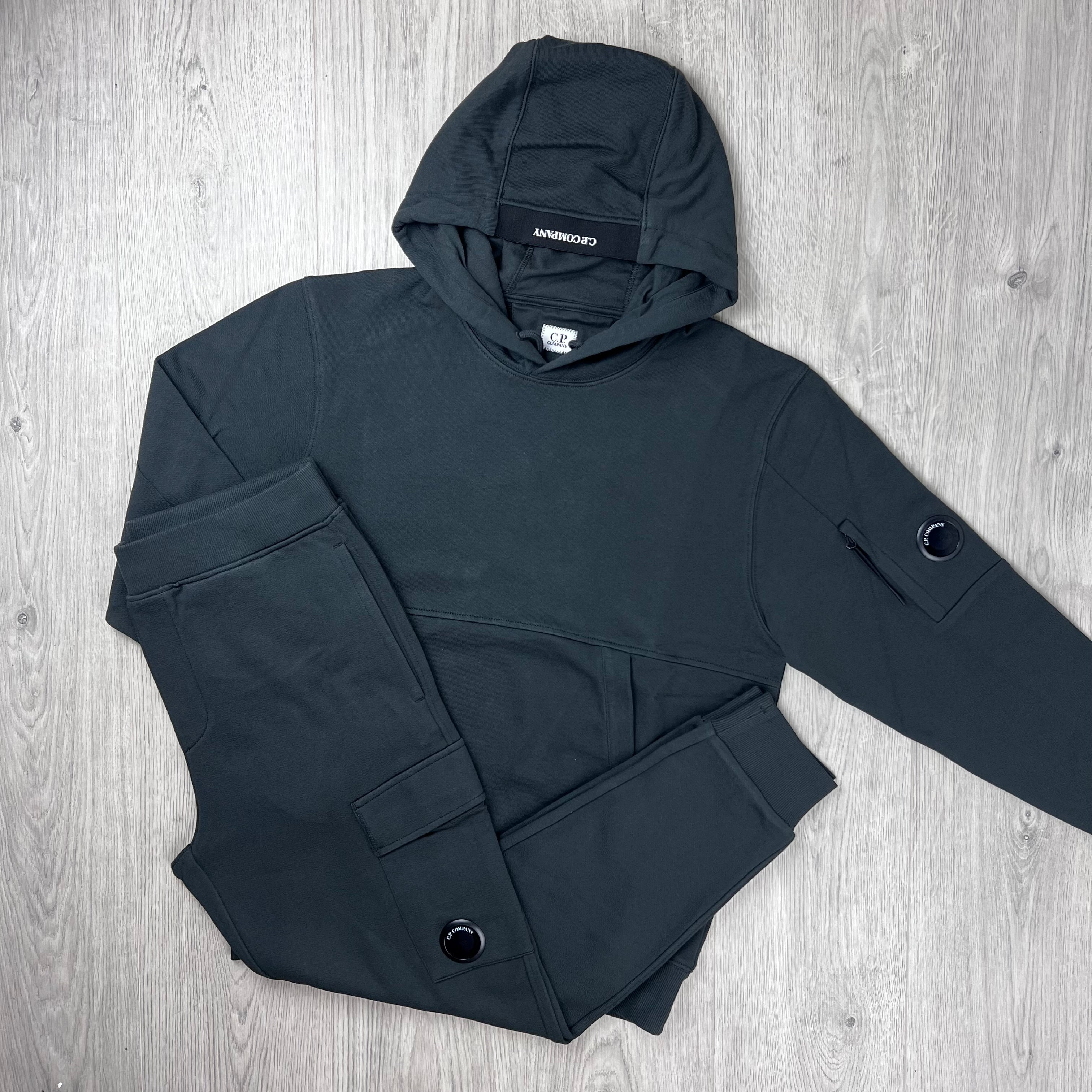 CP Company Raised Fleece Tracksuit - Raven