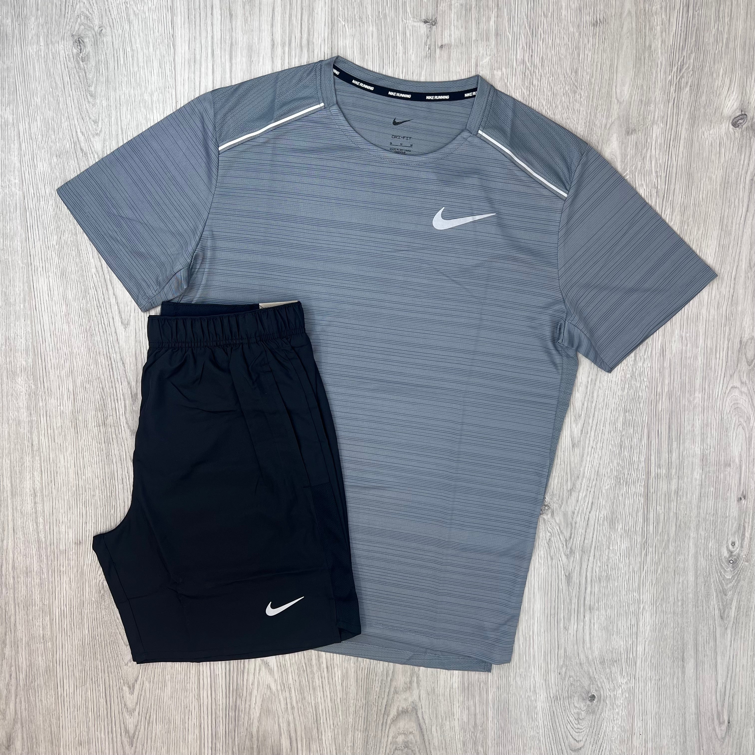 Nike 'Miler' Set - Grey/Black