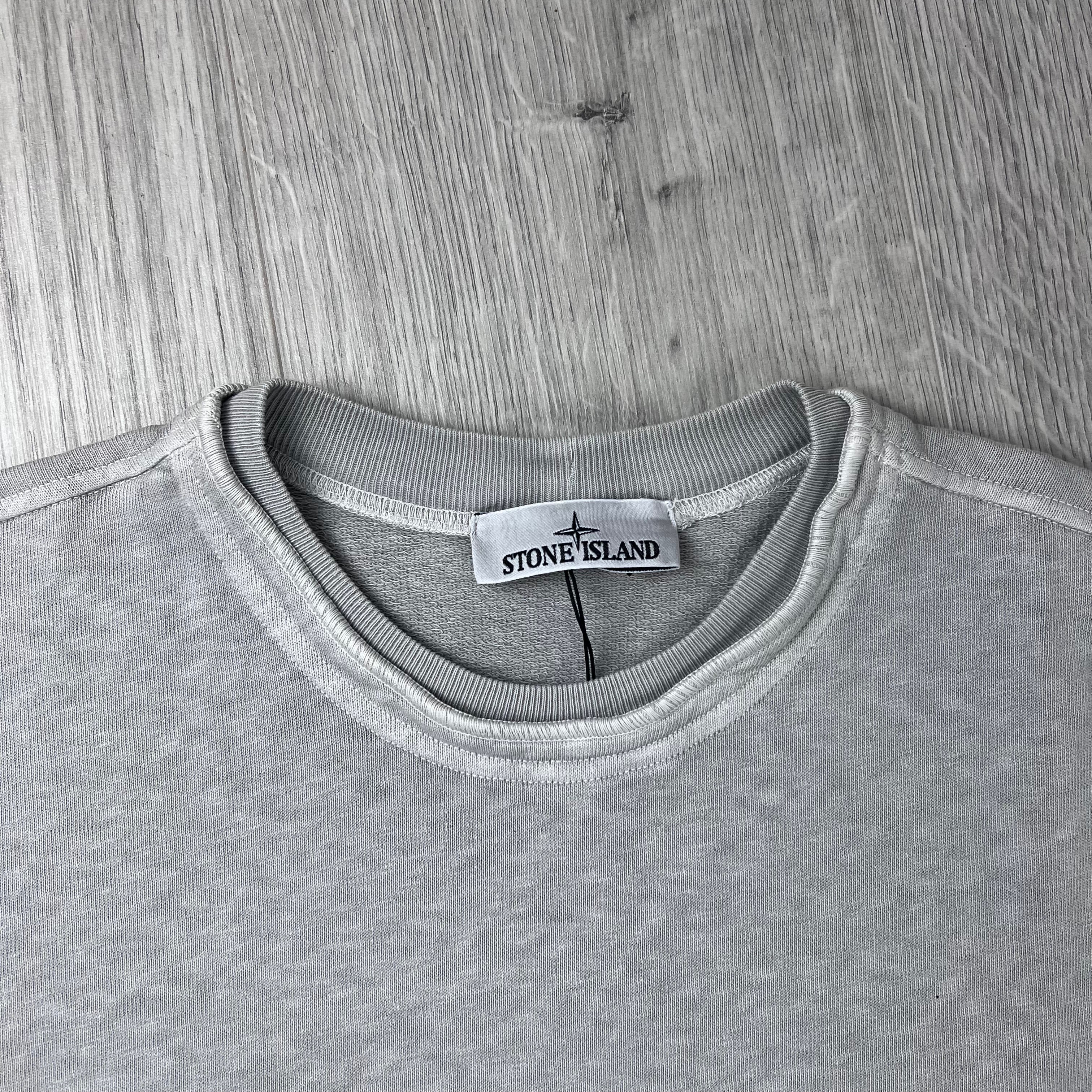 Stone Island Malfilé 'Old' Sweatshirt - Pearl Grey