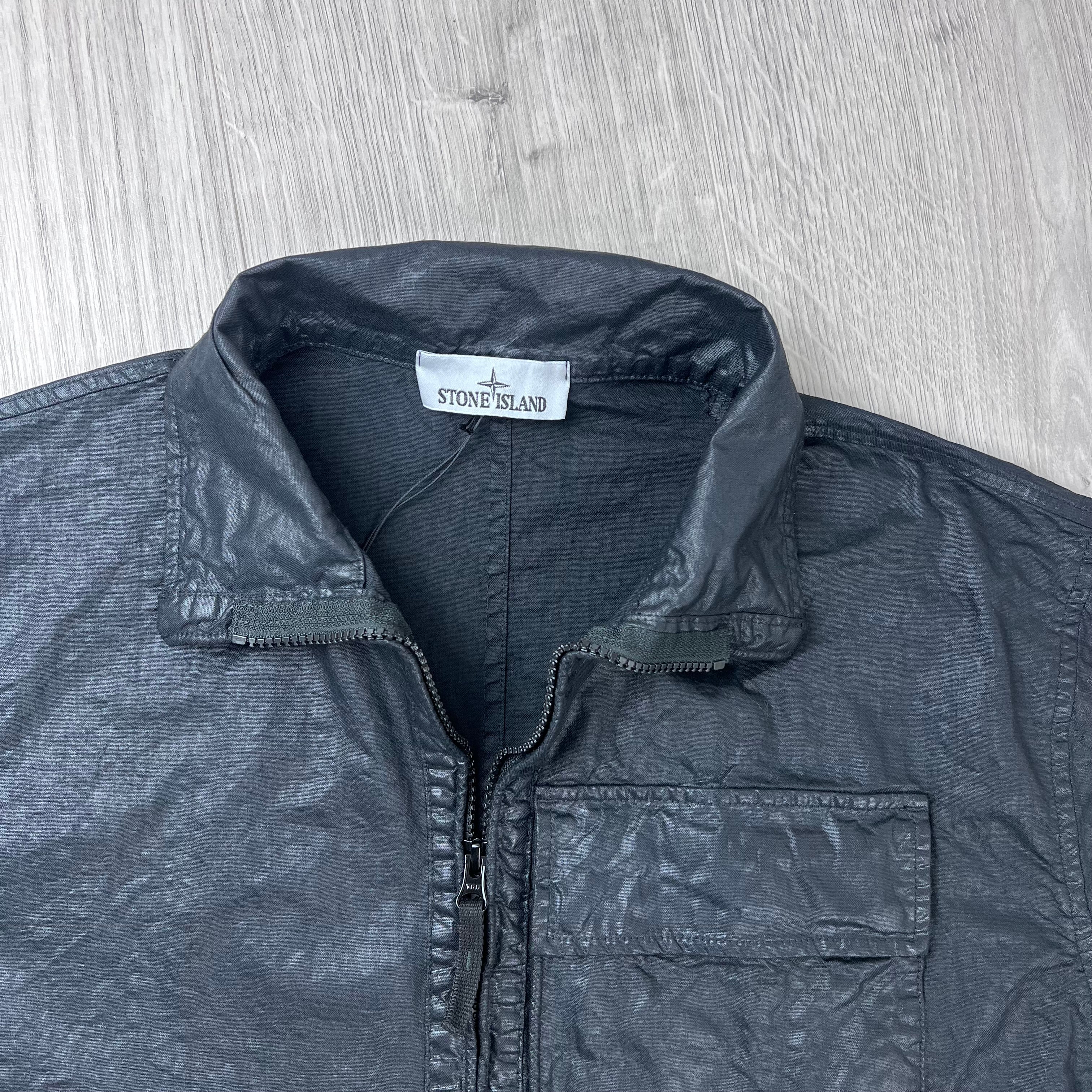 Stone Island Zip Smock - Black