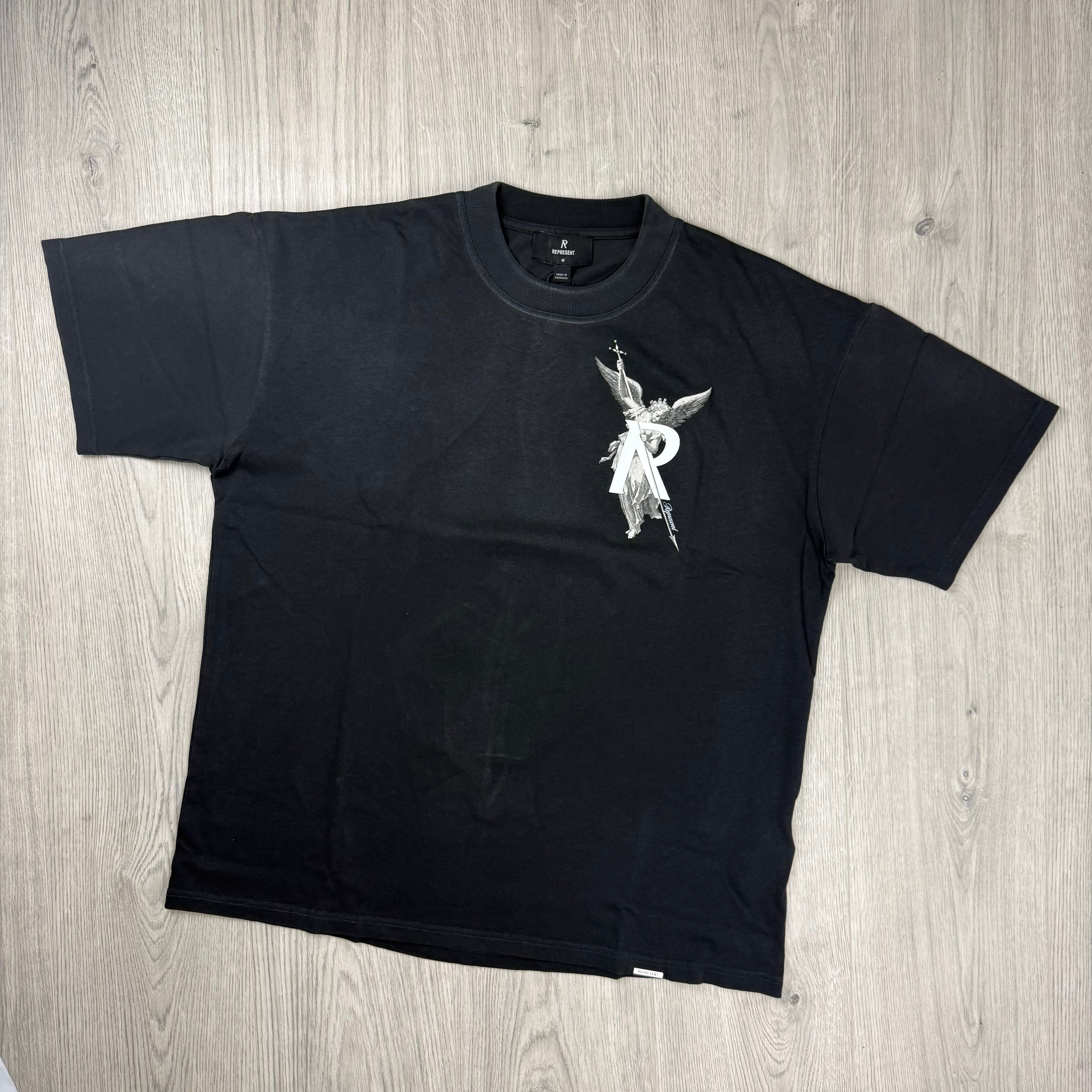 Represent 'Archangel' T-Shirt -  Stained Black