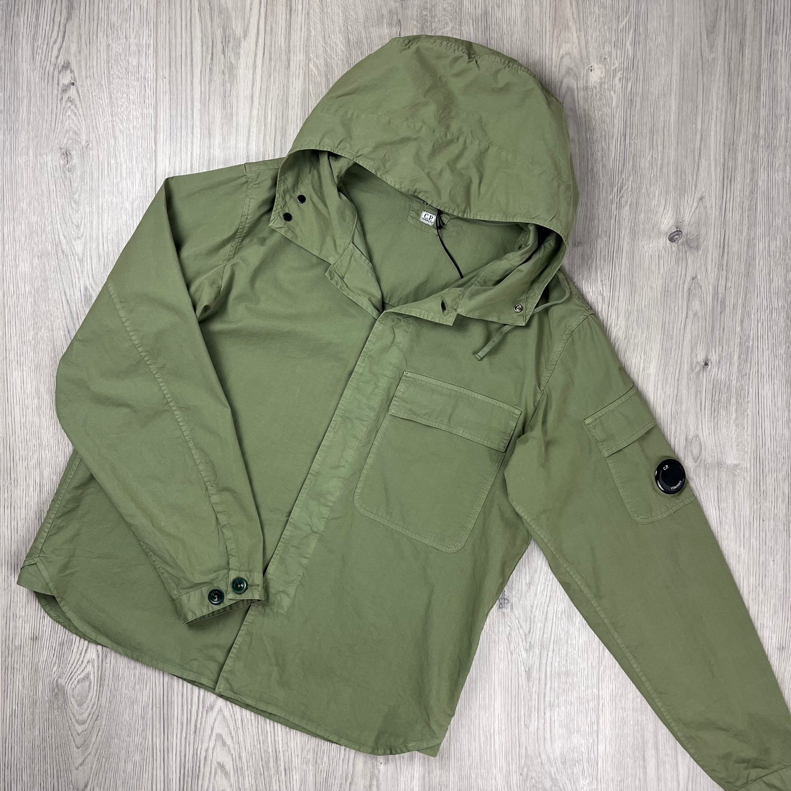 CP Company Hooded Overshirt - Seagrass