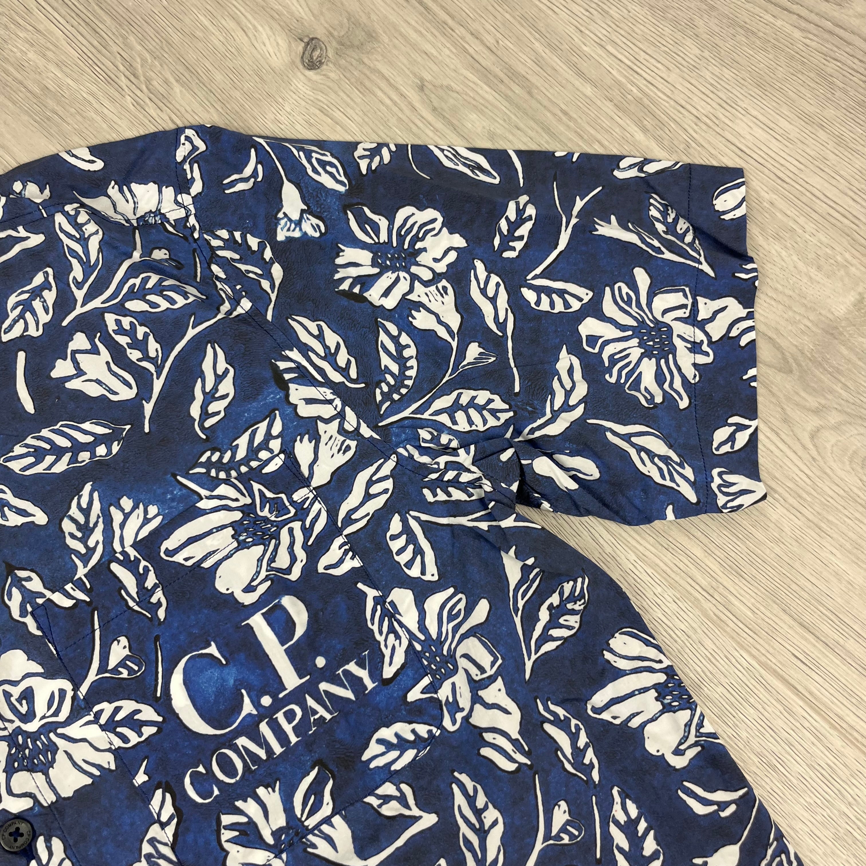 CP Company Floral Shirt - Blue