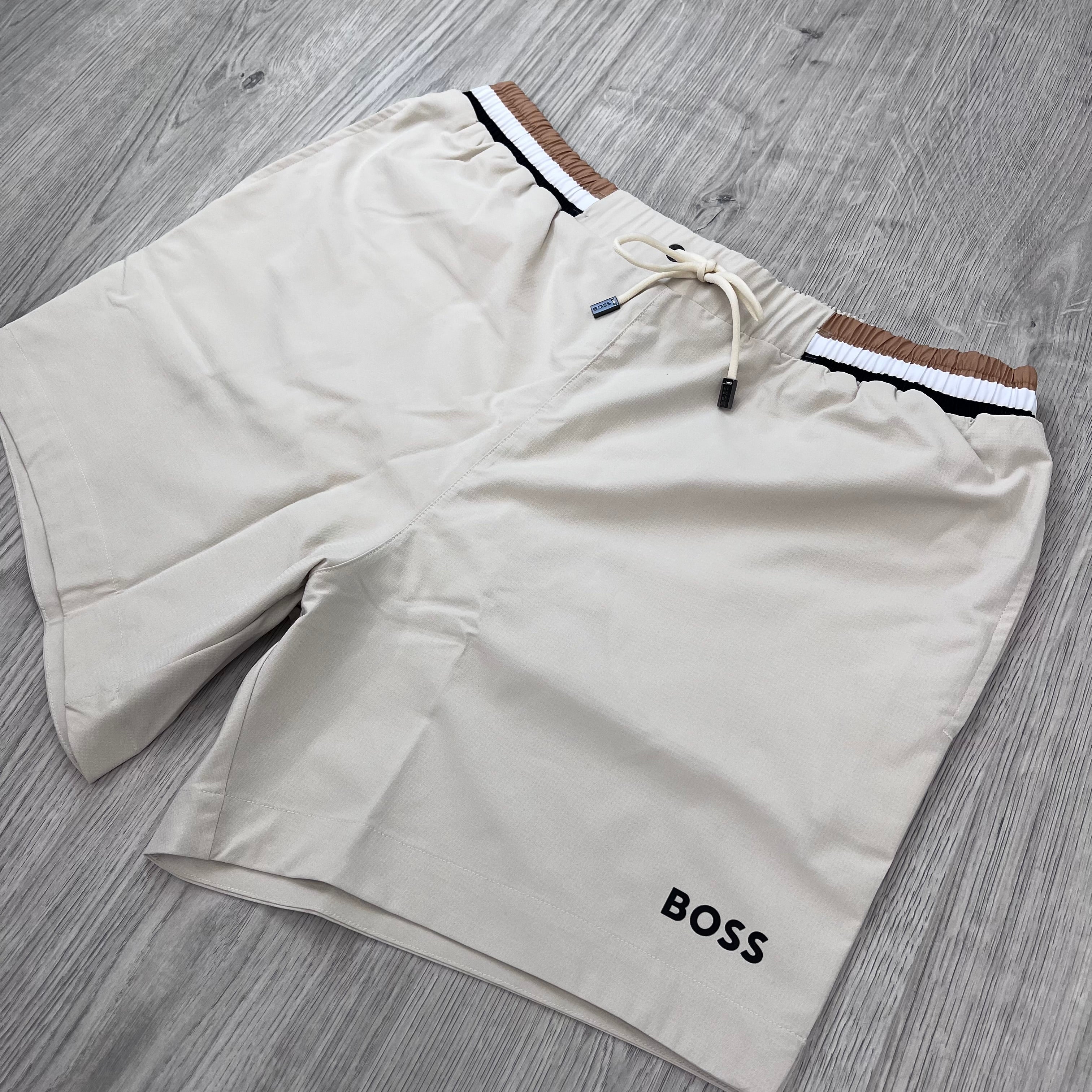 Hugo Boss Swim Shorts - Cream
