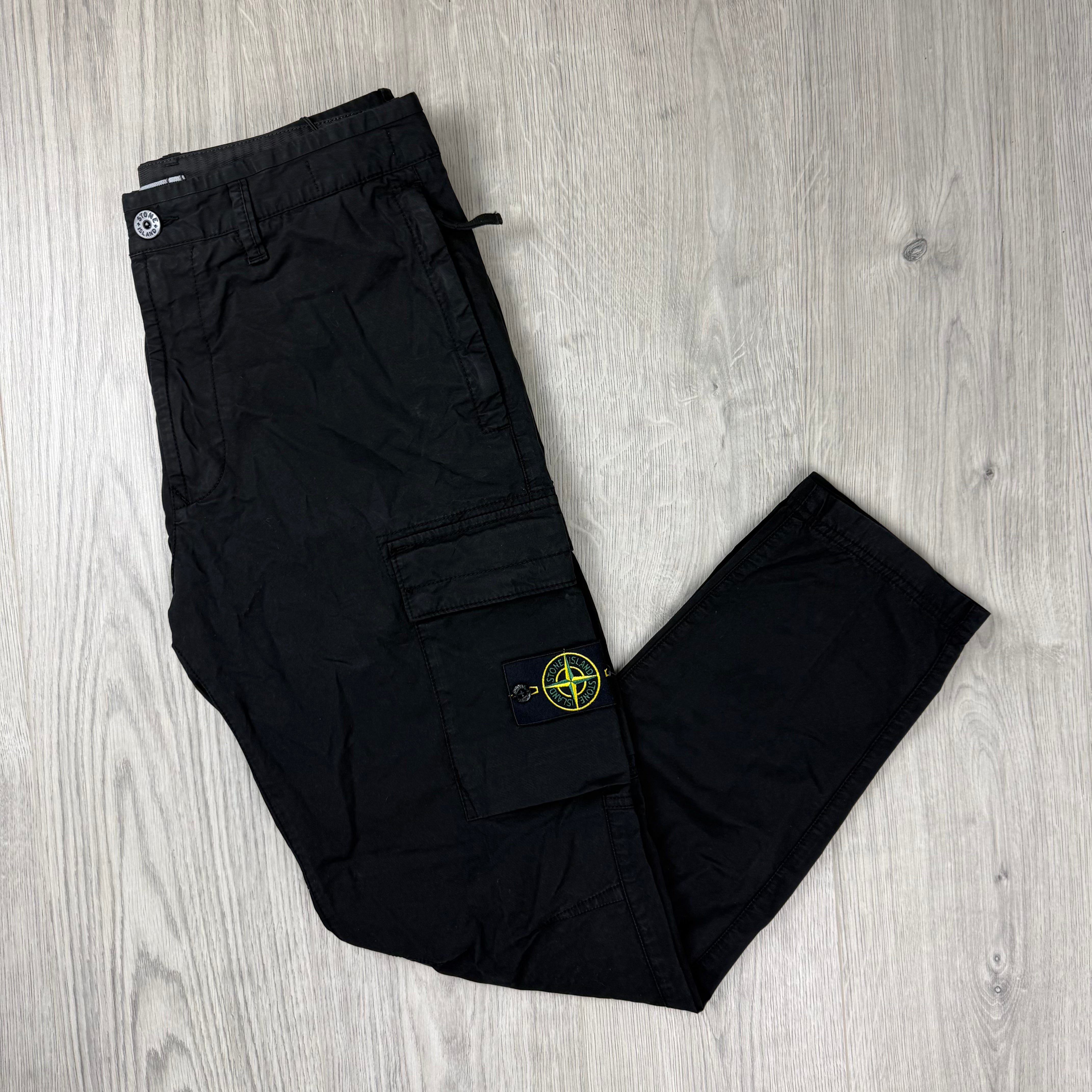 Stone Island Cargo Trousers - Black