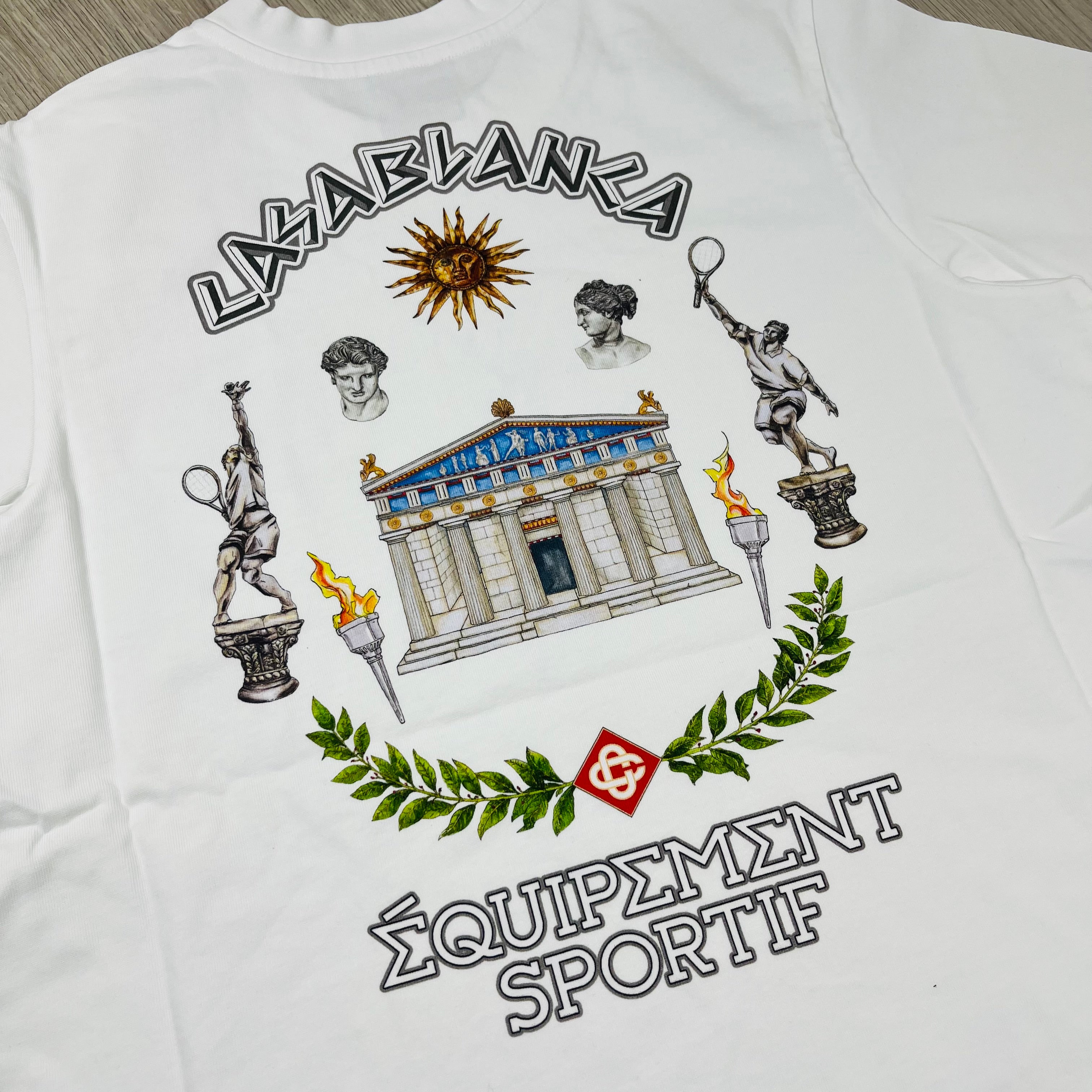 Casablanca Paris Graphic T-Shirt in White. On sale at Open Attire.