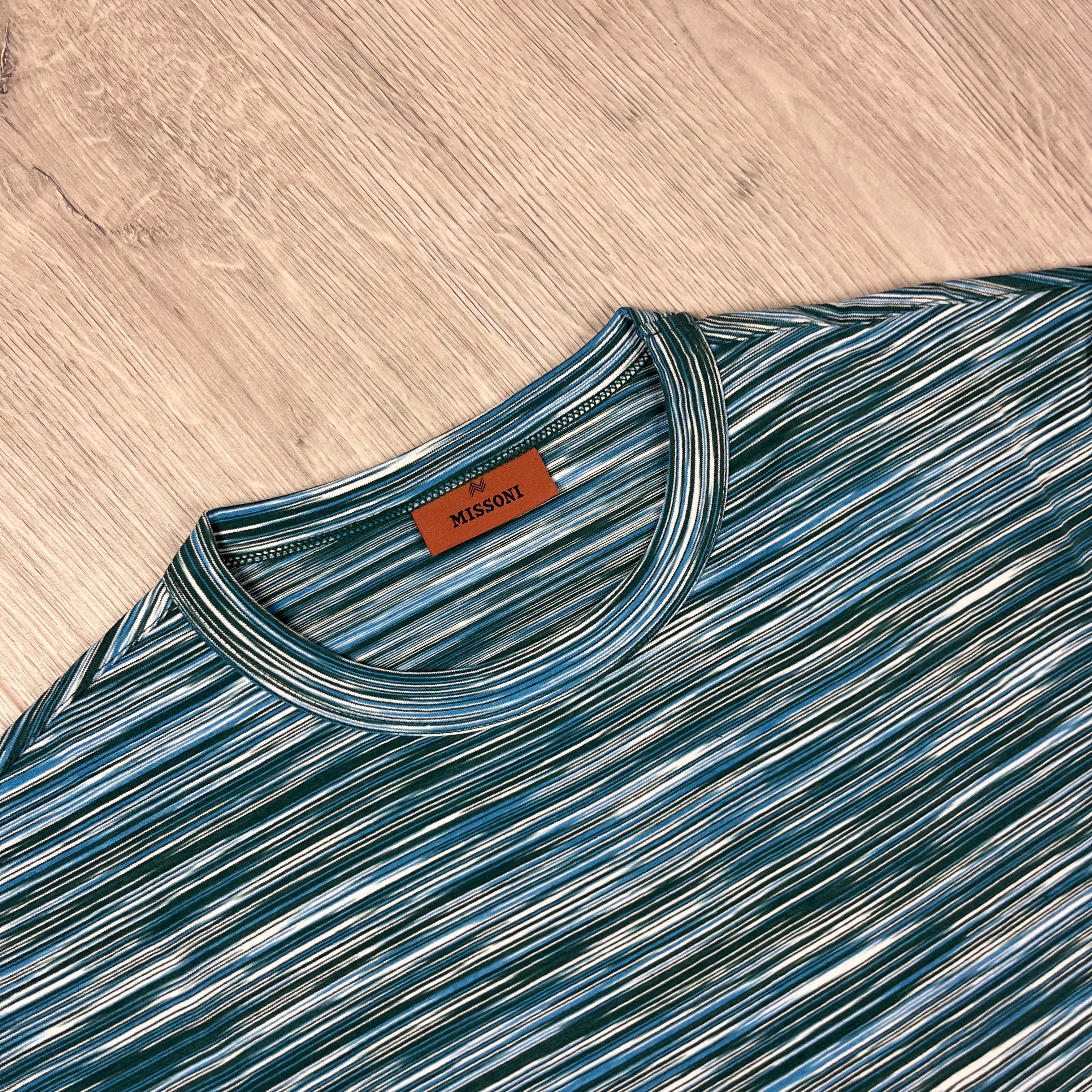 Missoni Space Dye T-Shirt in Blue. On sale at Open Attire.