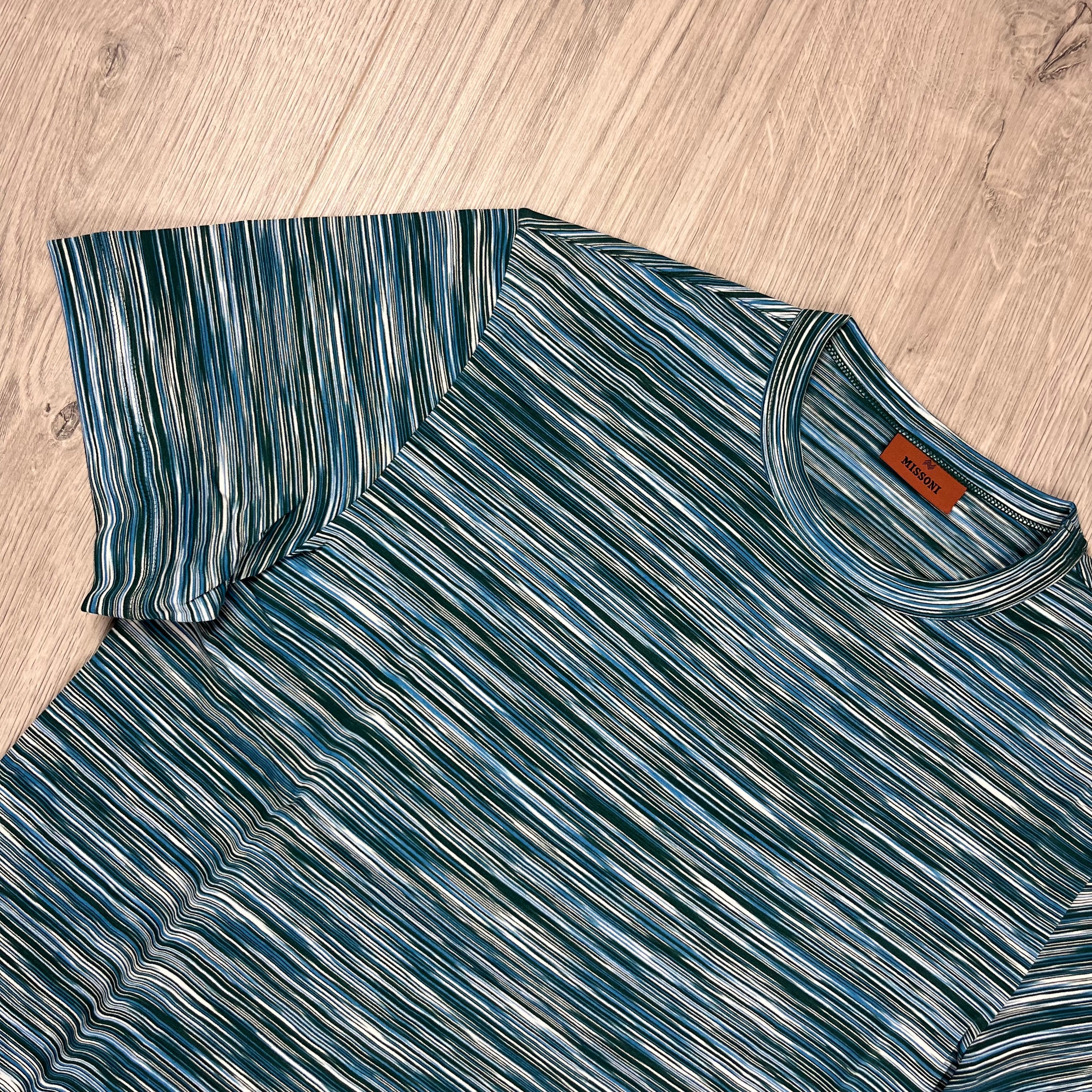 Missoni Space Dye T-Shirt in Blue. On sale at Open Attire.