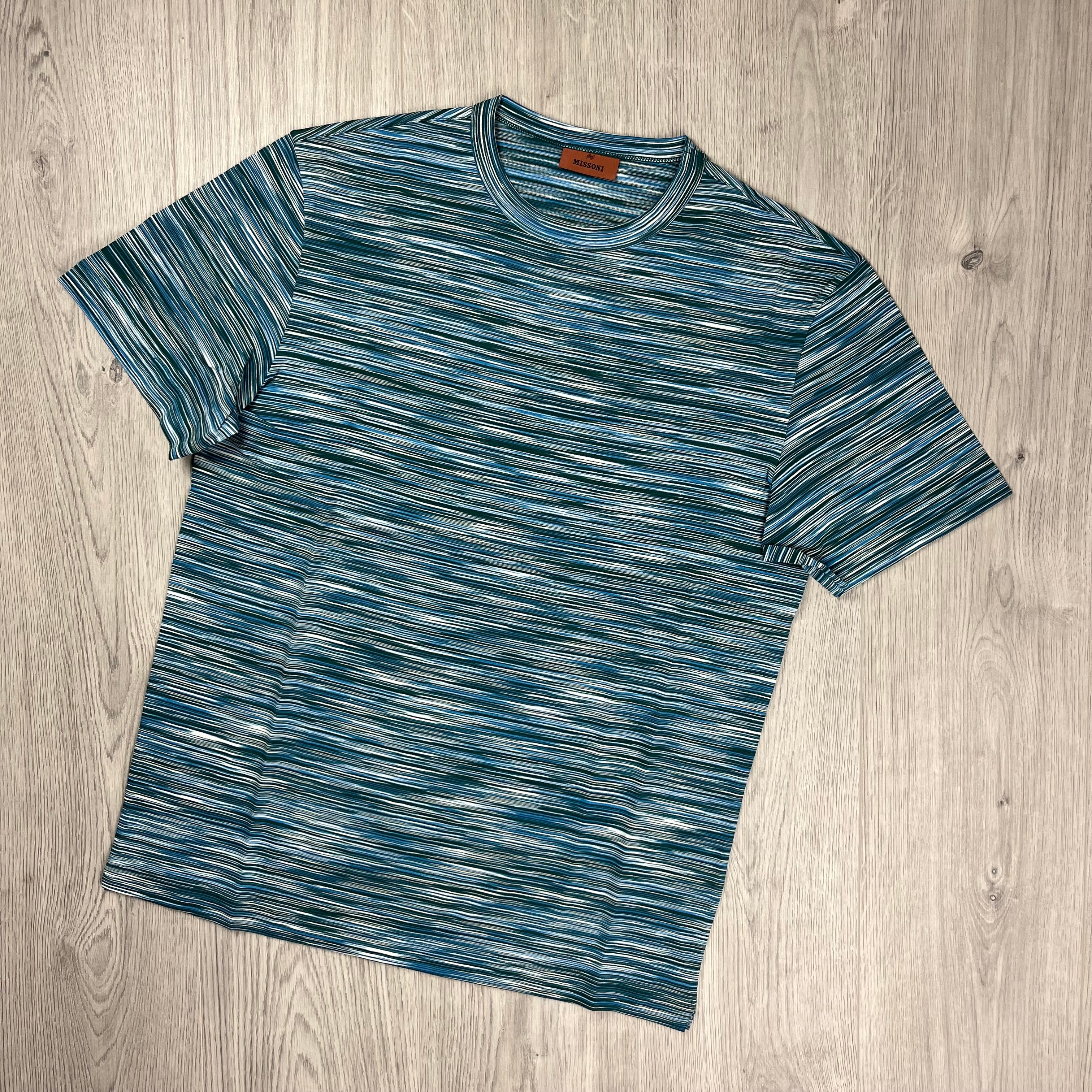 Missoni Space Dye T-Shirt in Blue. On sale at Open Attire.