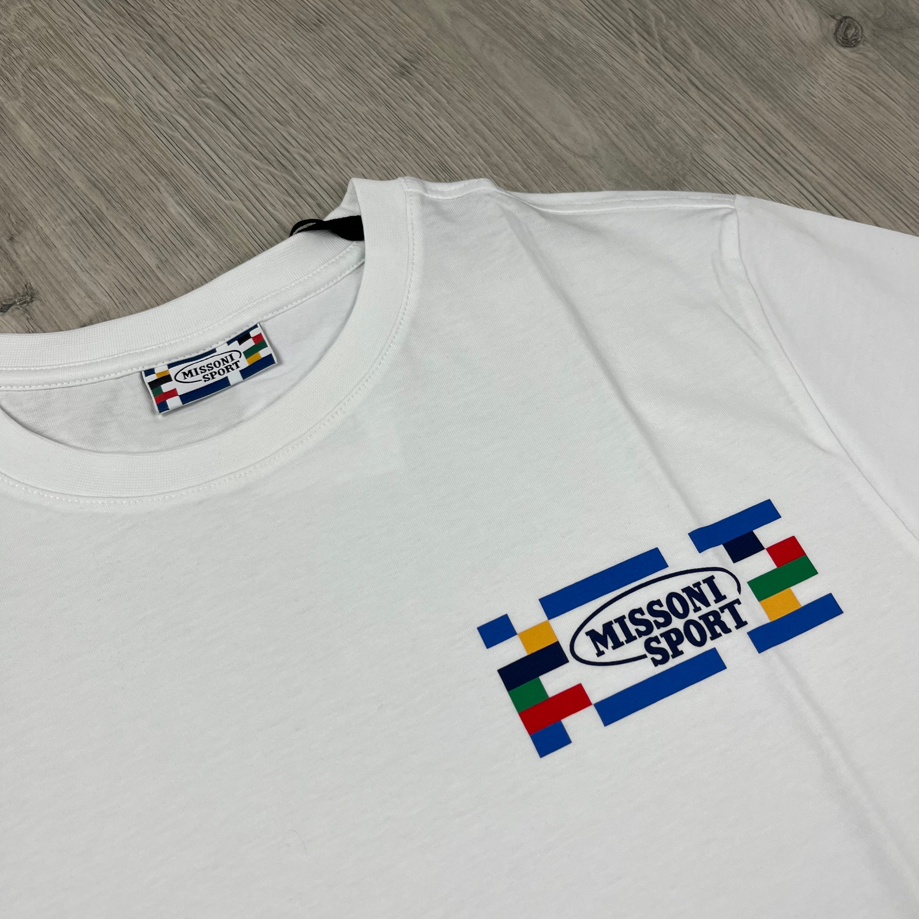 Missoni Sport T-Shirt in White. On sale at Open Attire.