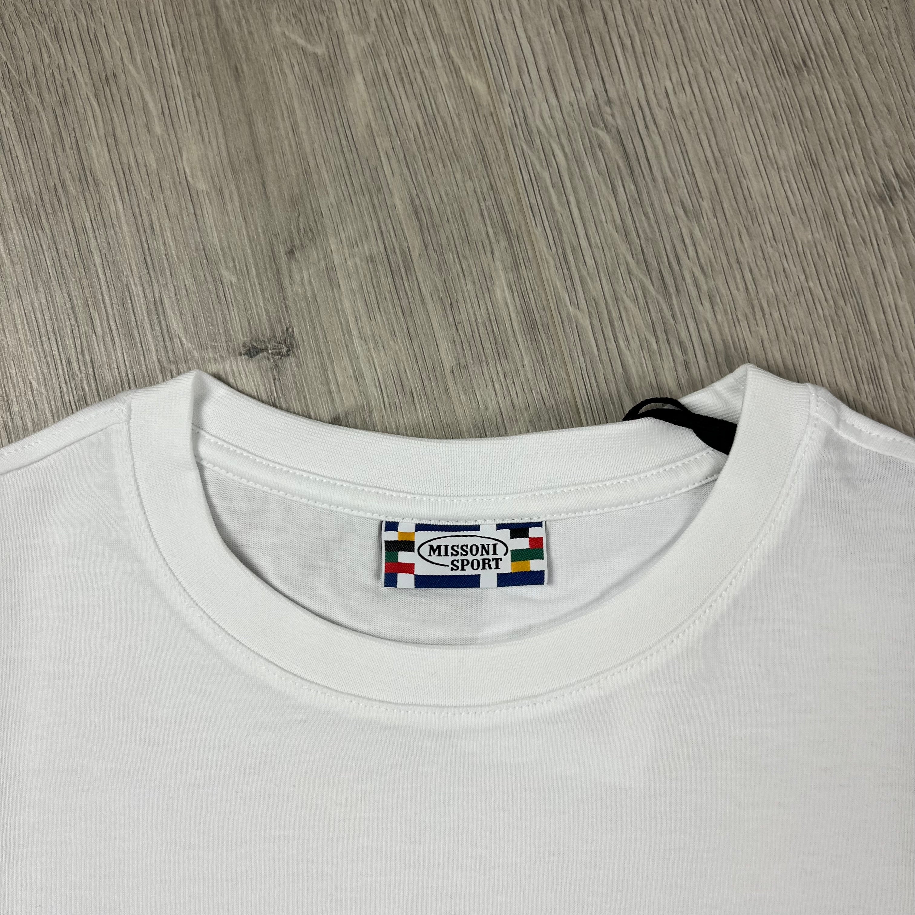 Missoni Sport T-Shirt in White. On sale at Open Attire.