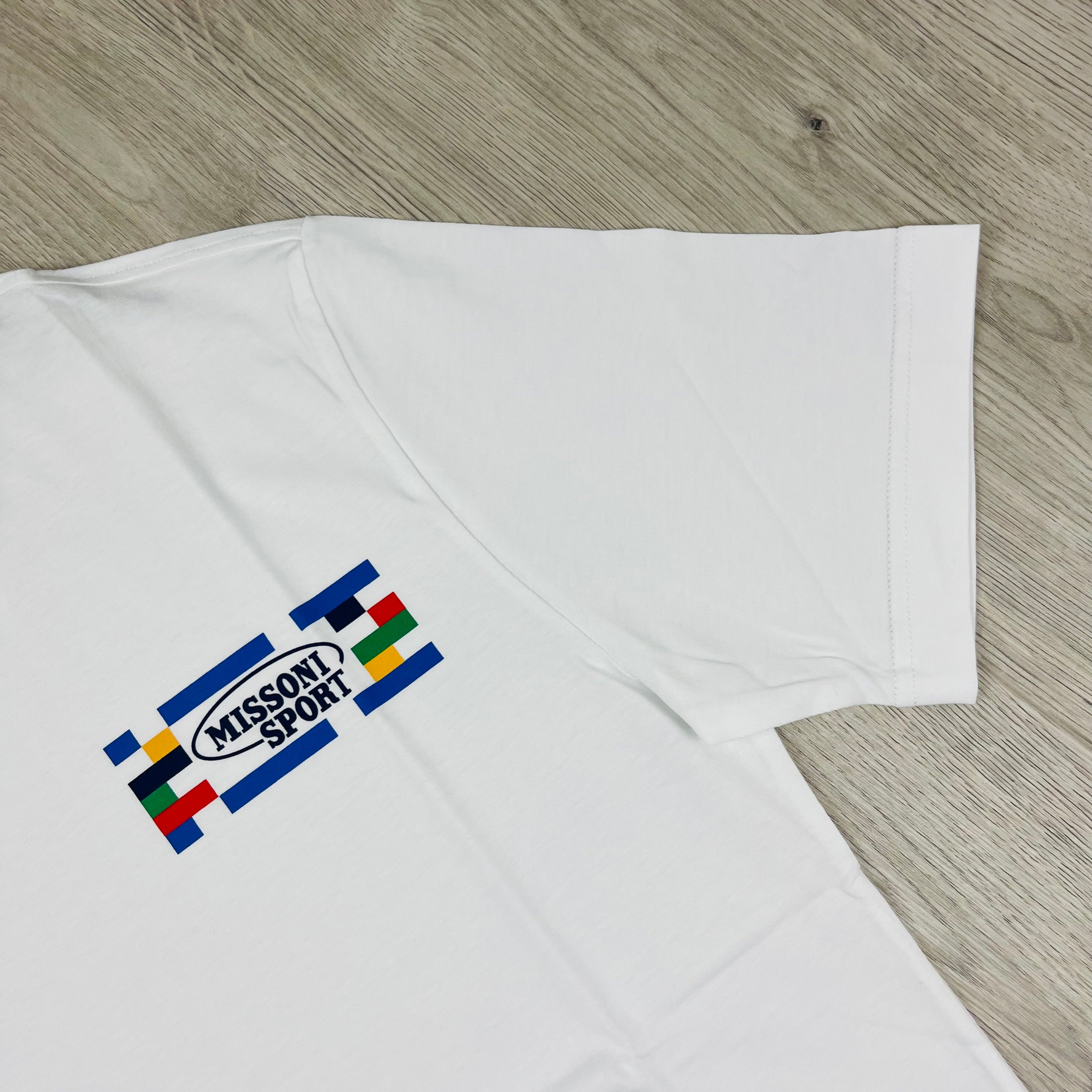 Missoni Sport T-Shirt in White. On sale at Open Attire.