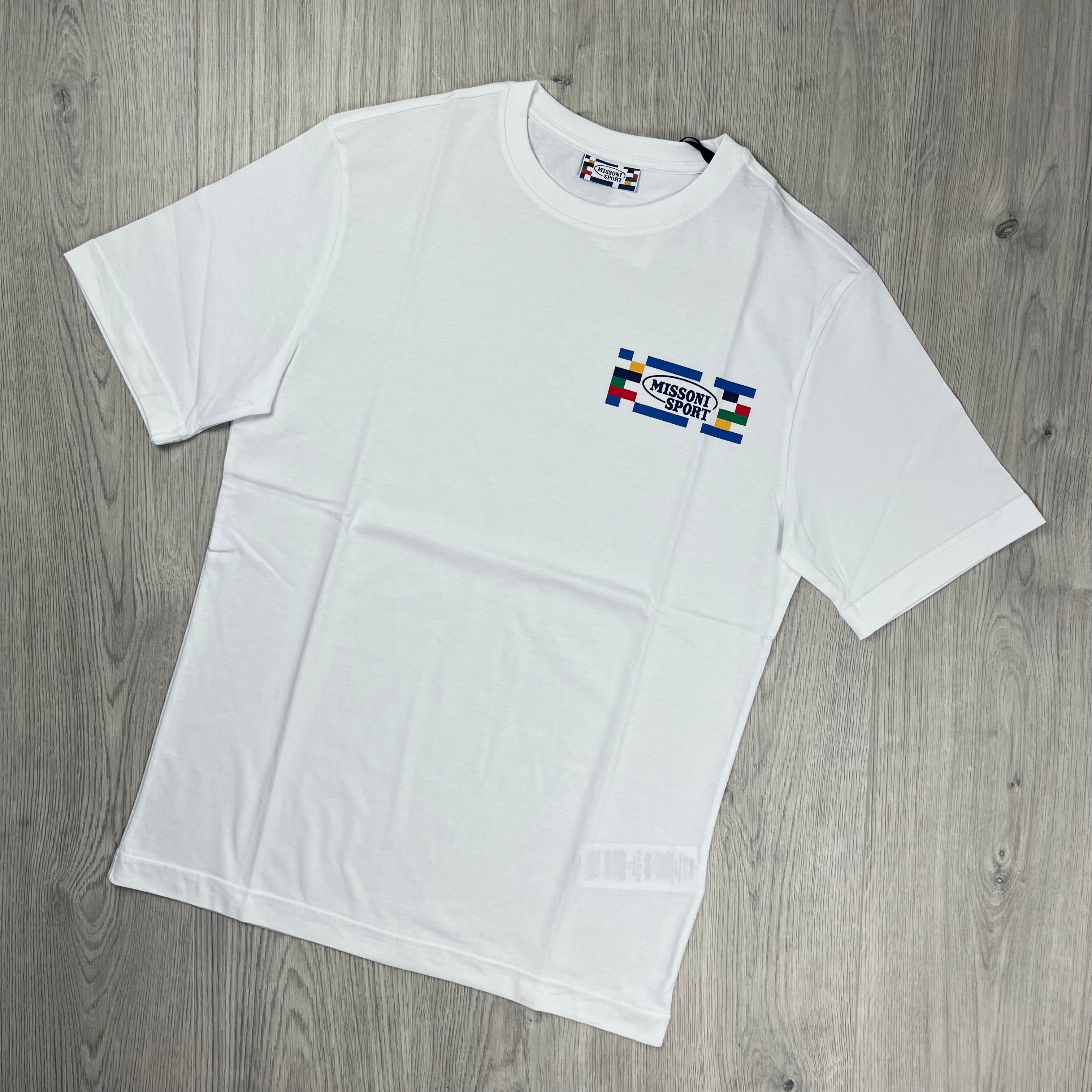 Missoni Sport T-Shirt in White. On sale at Open Attire.