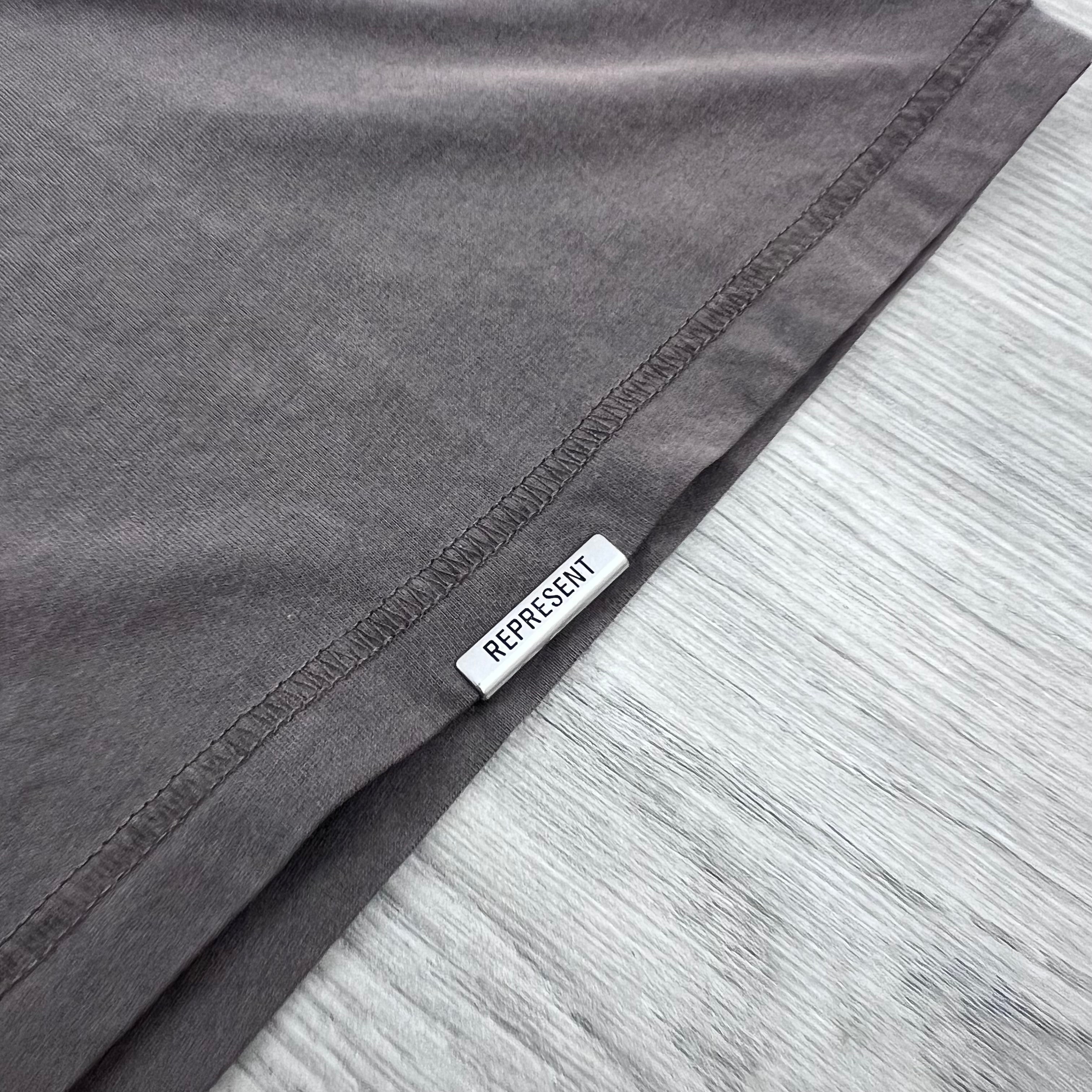 Represent 'Western Initials' T-Shirt in Flat White - Metal hardware detail.